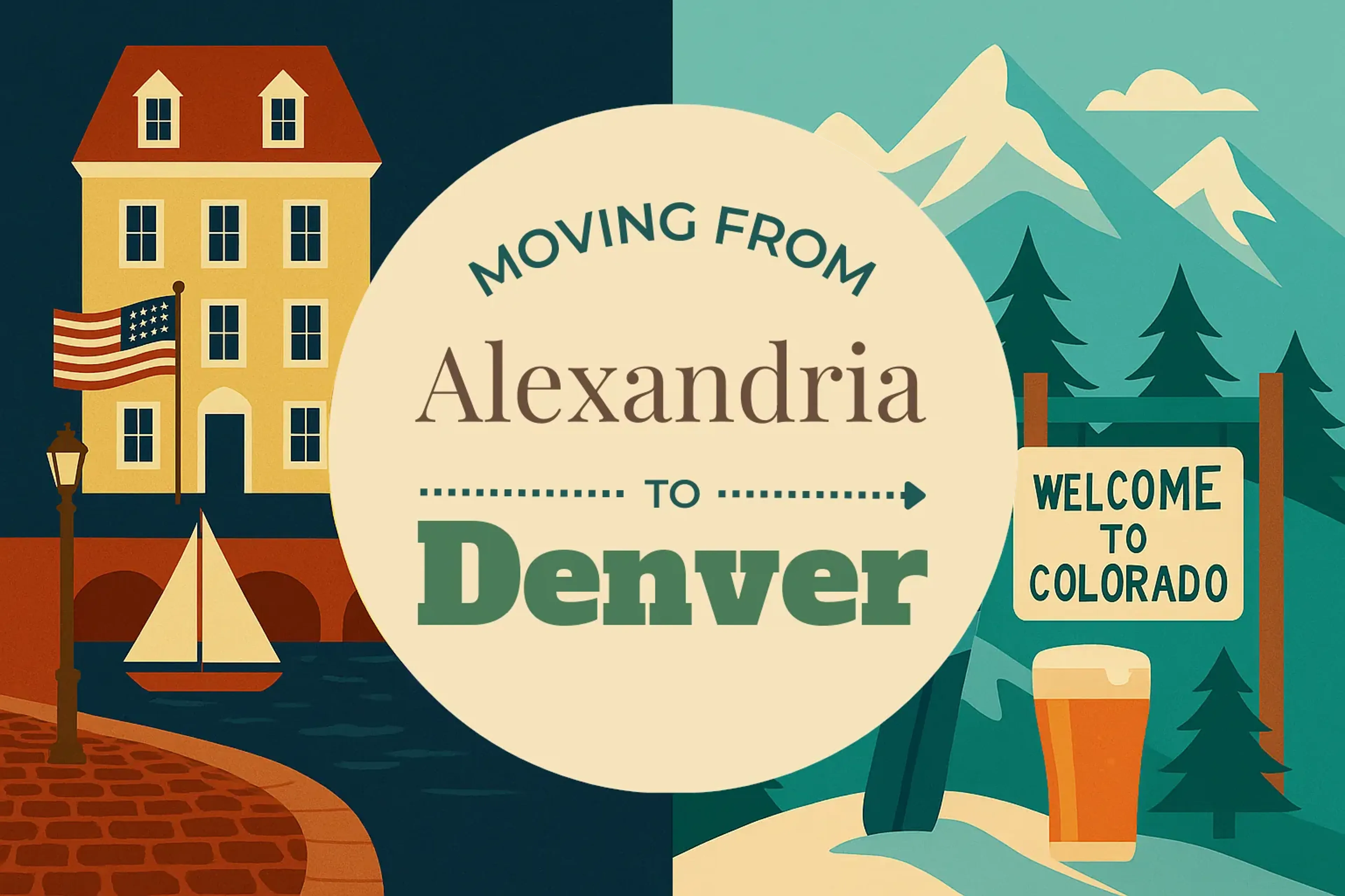Side-by-side comparison of Alexandria to Denver moving companies