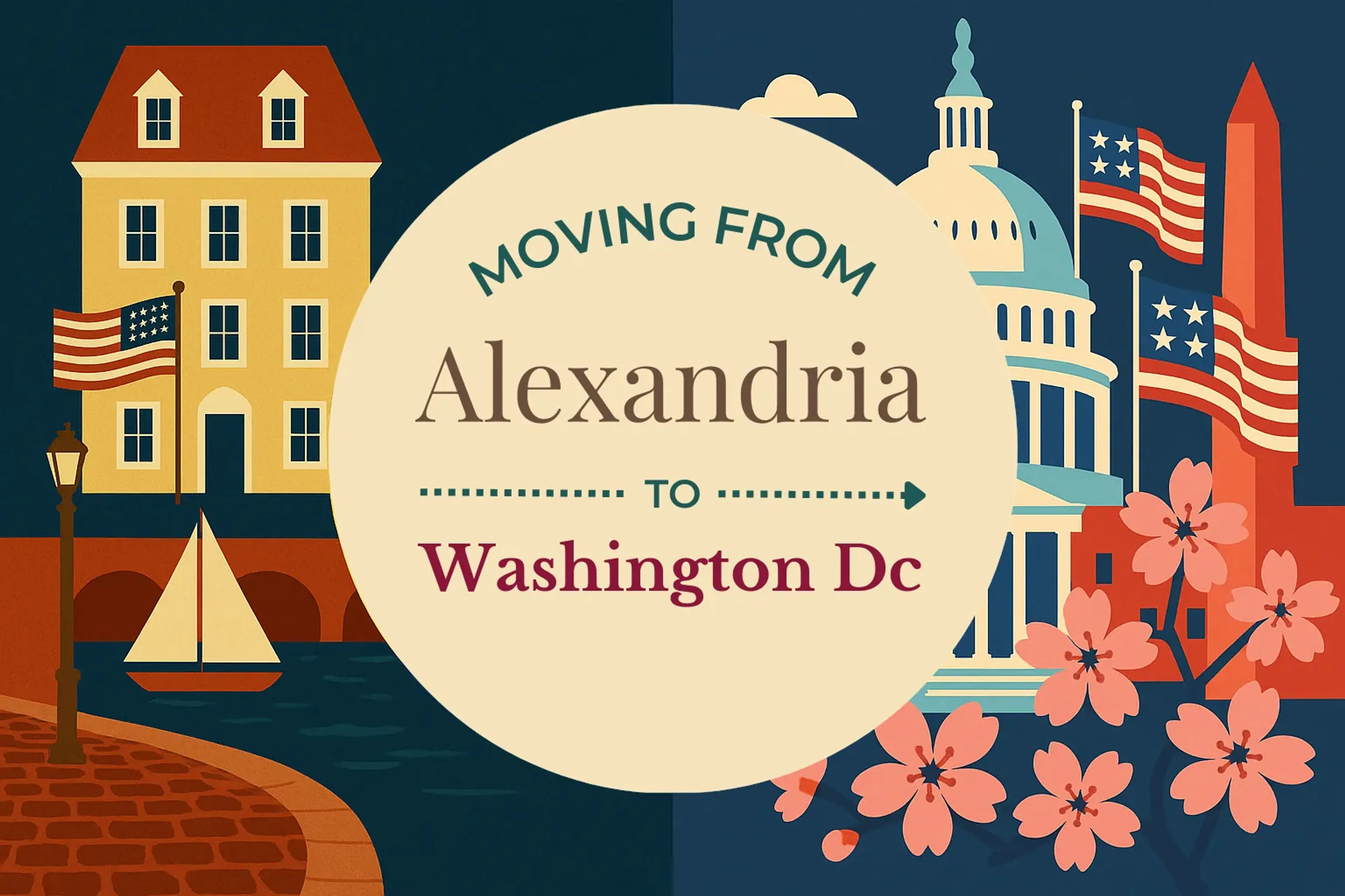 Side-by-side comparison of Alexandria to Washington DC moving companies