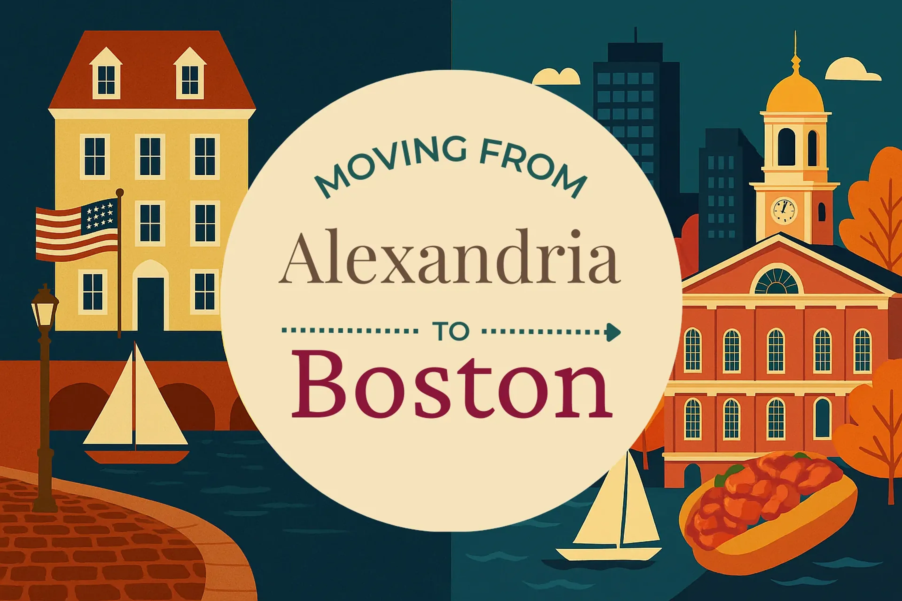 Side-by-side comparison of Alexandria to Boston moving companies