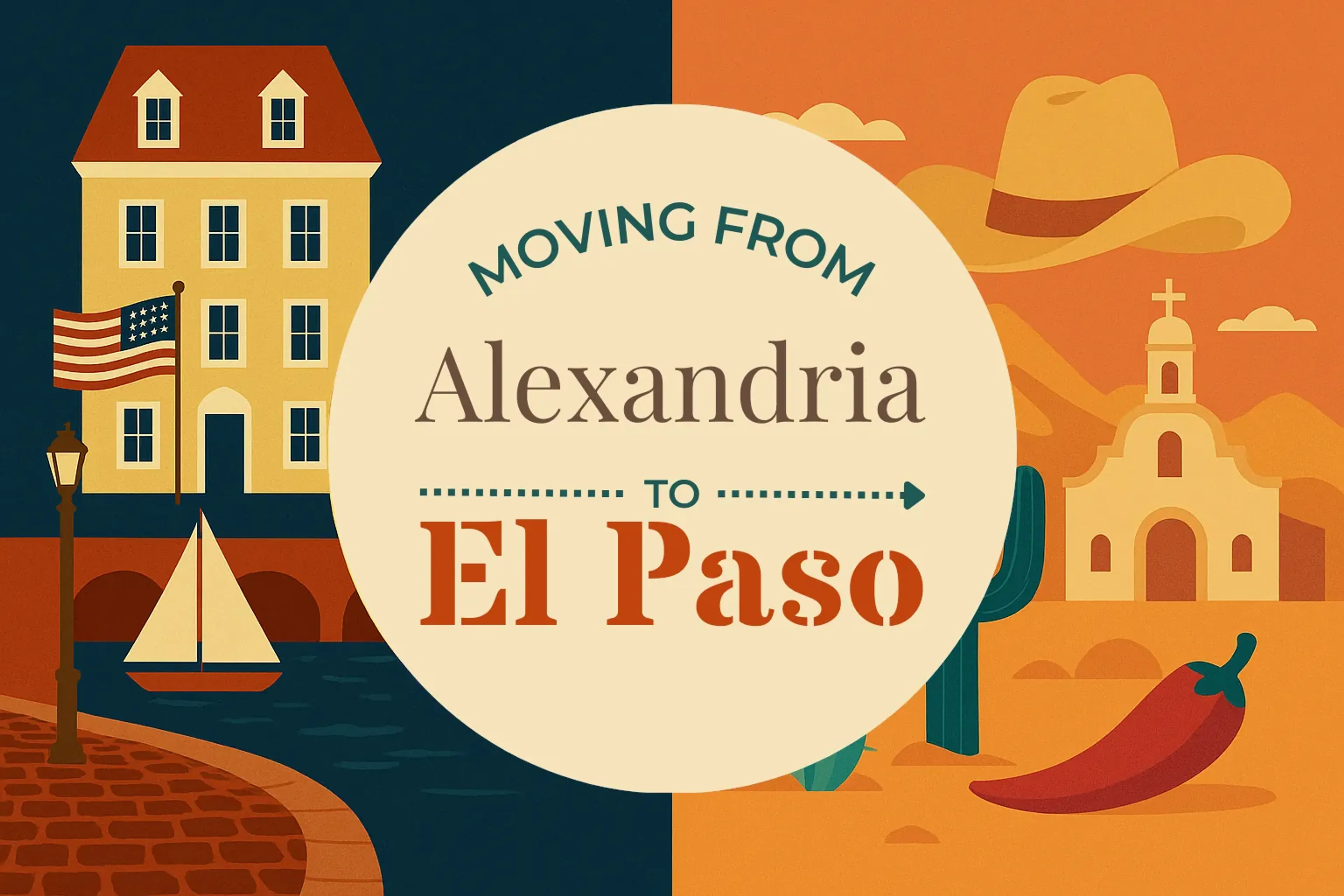 Side-by-side comparison of Alexandria to El Paso moving companies