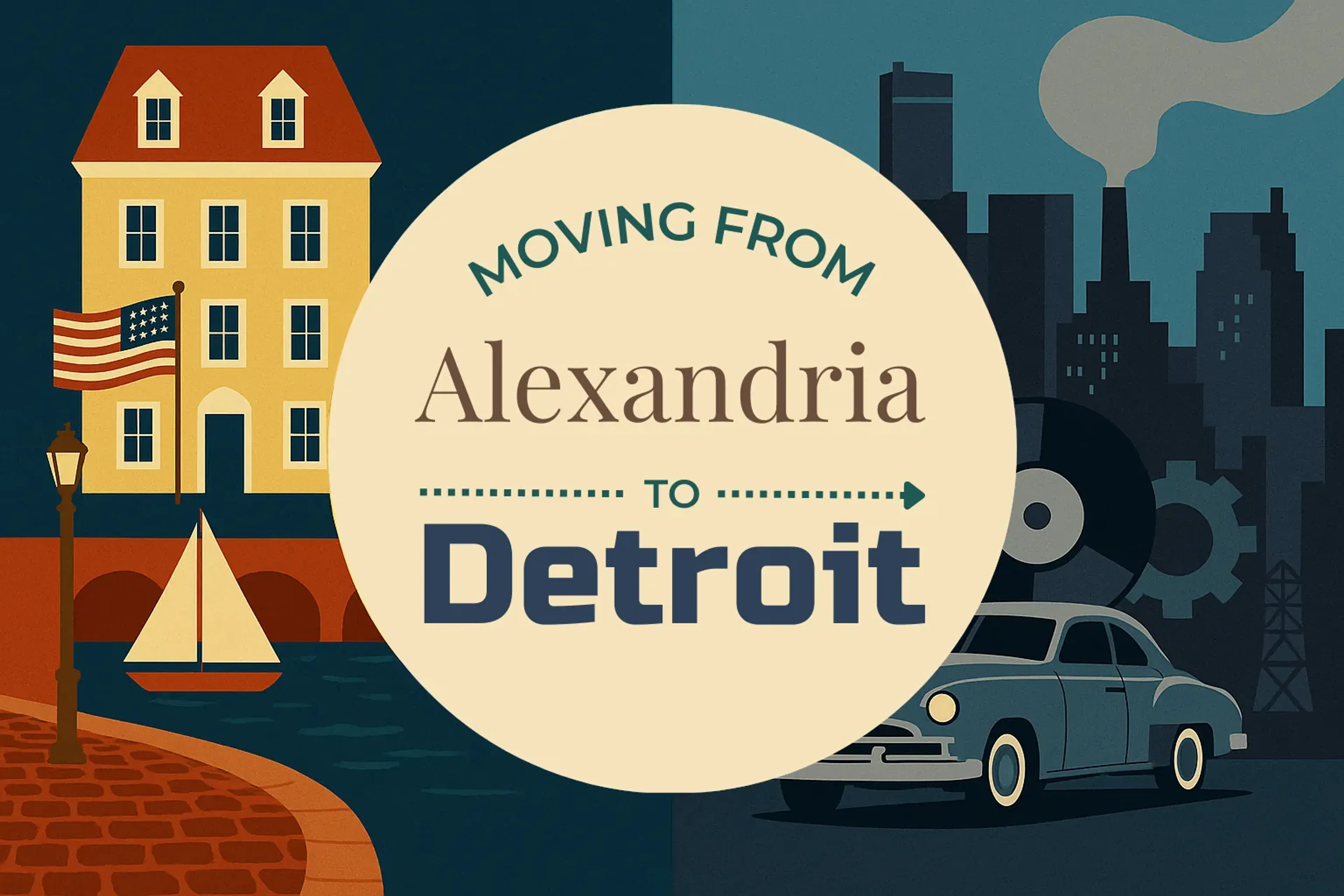 Side-by-side comparison of Alexandria to Detroit moving companies