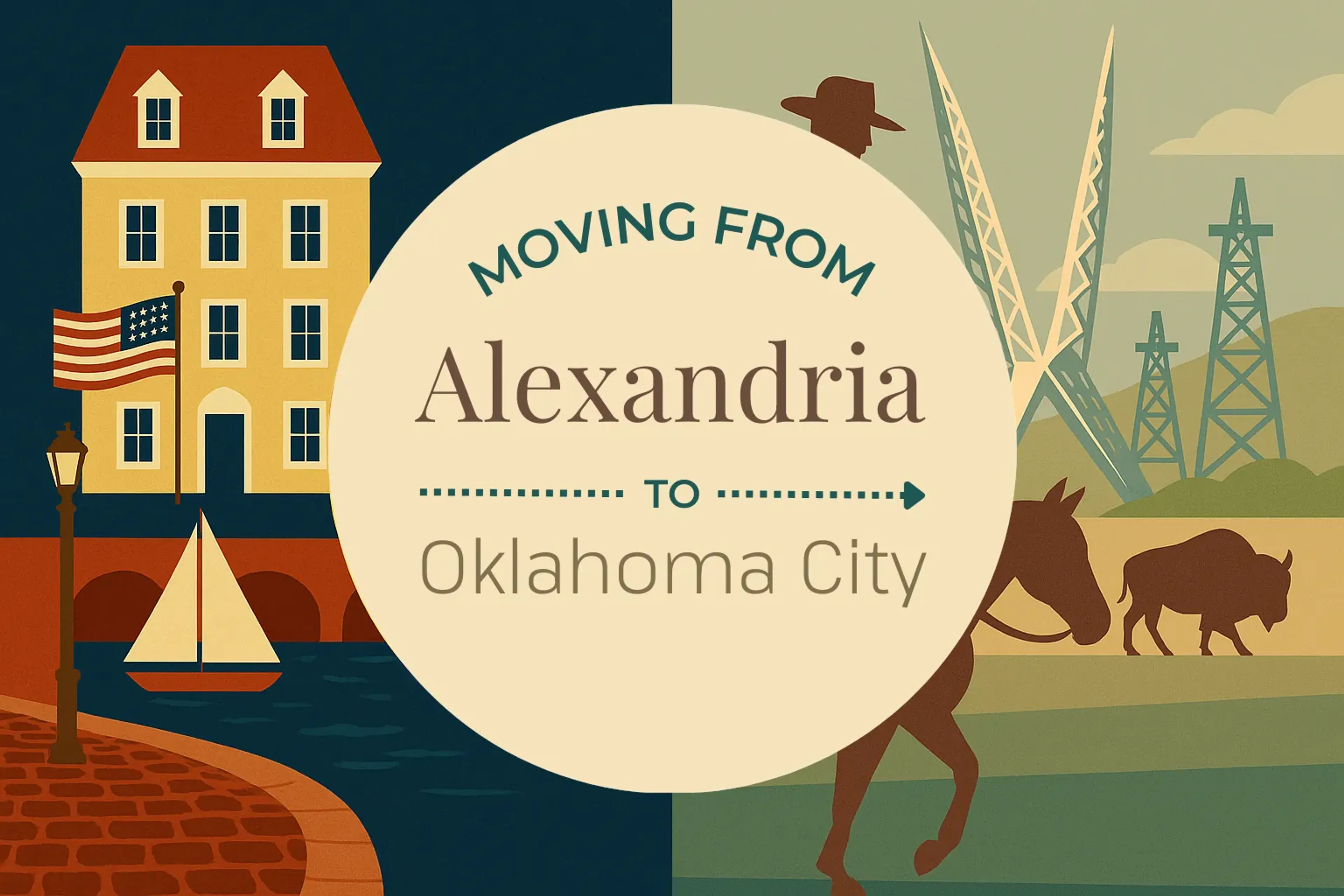 Side-by-side comparison of Alexandria to Oklahoma City moving companies