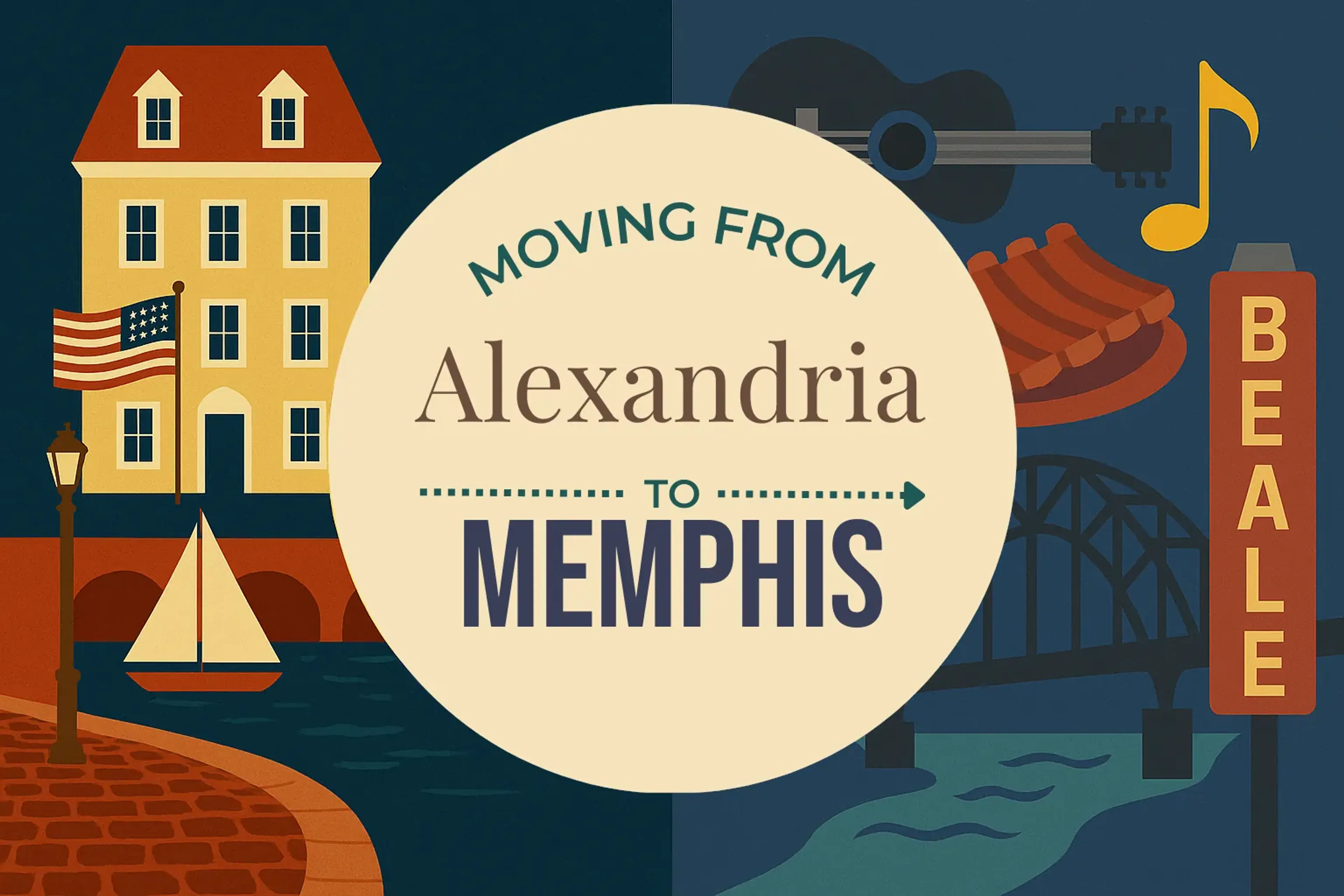 Side-by-side comparison of Alexandria to Memphis moving companies