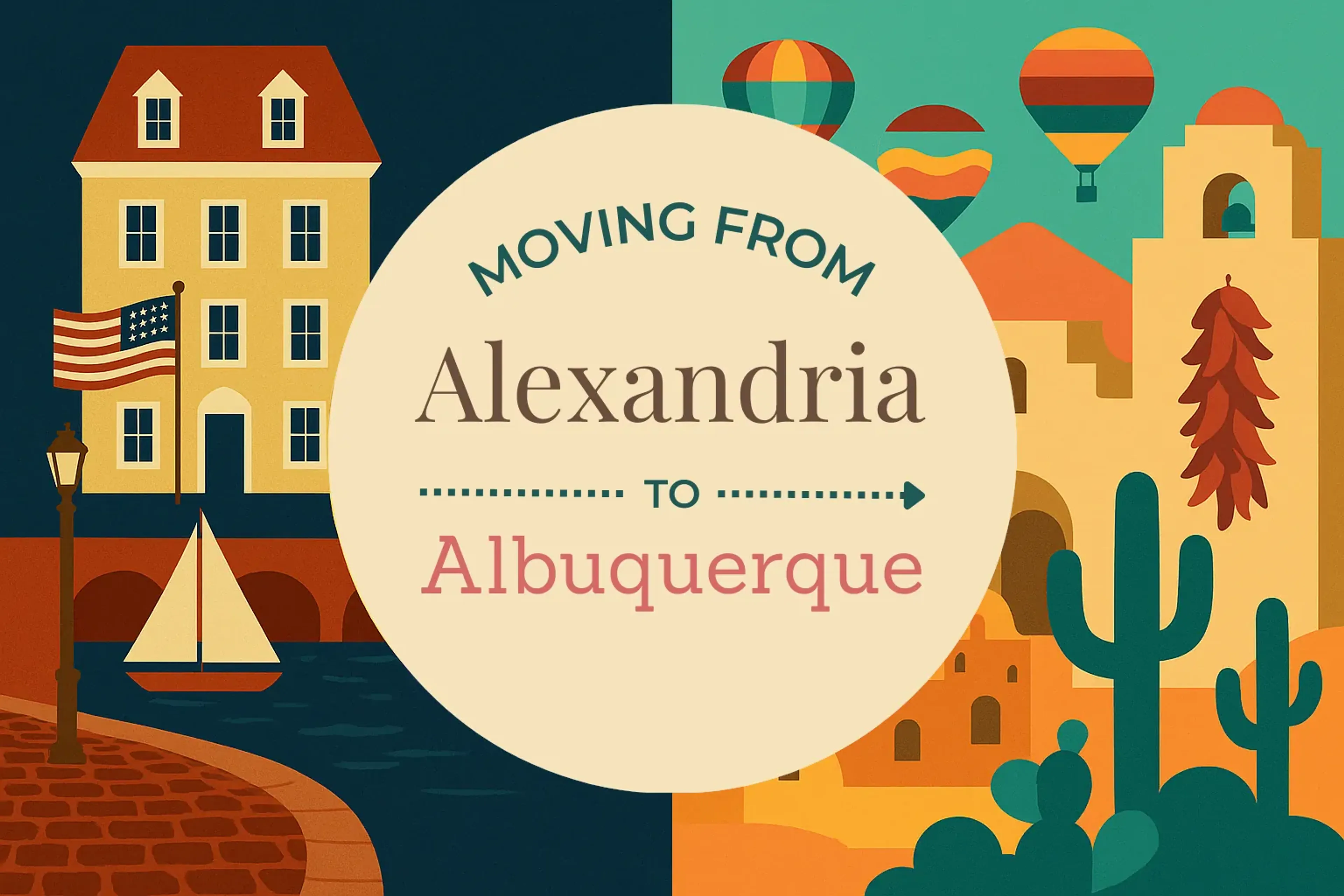 Side-by-side comparison of Alexandria to Albuquerque moving companies