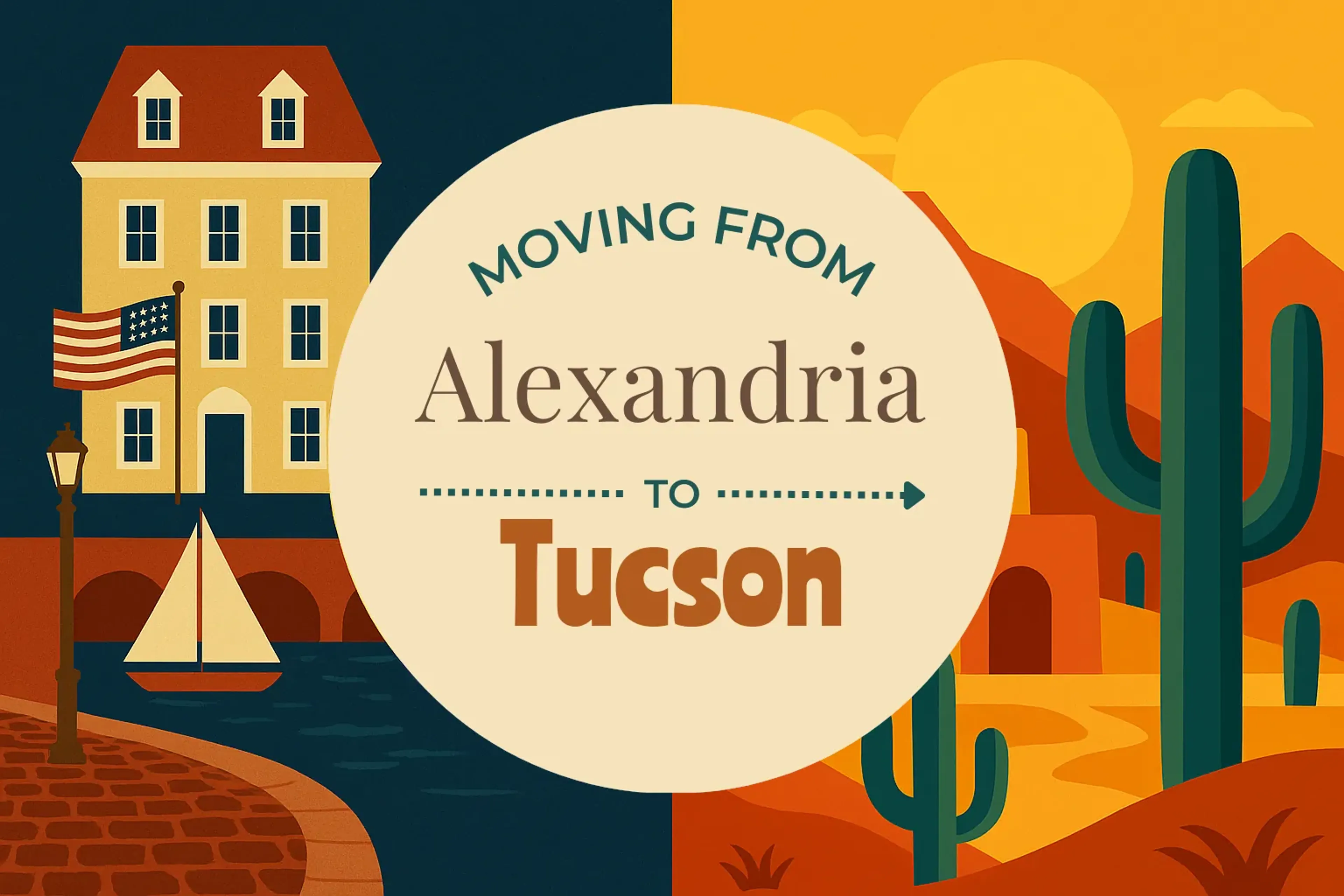 Side-by-side comparison of Alexandria to Tucson moving companies