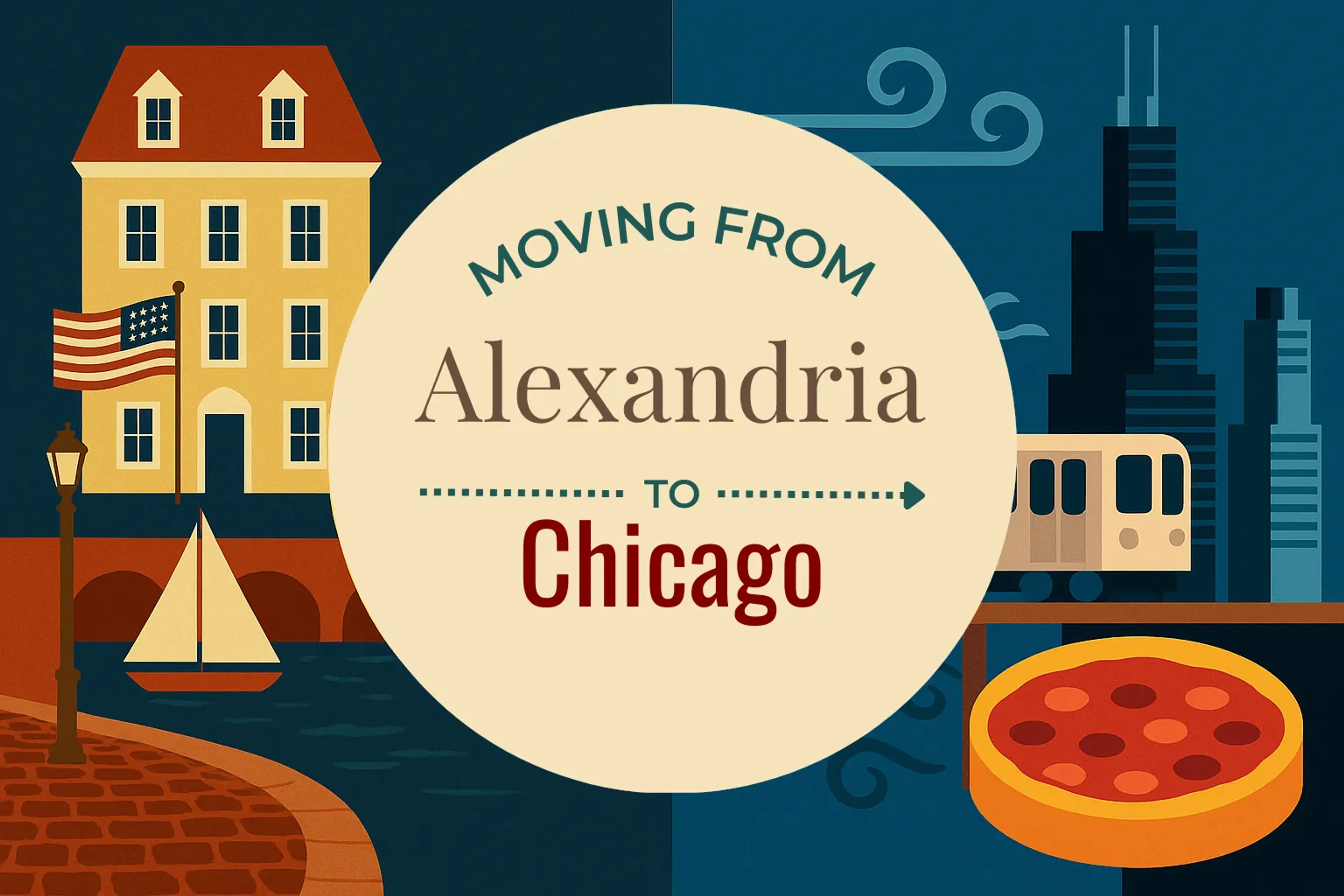 Side-by-side comparison of Alexandria to Chicago moving companies