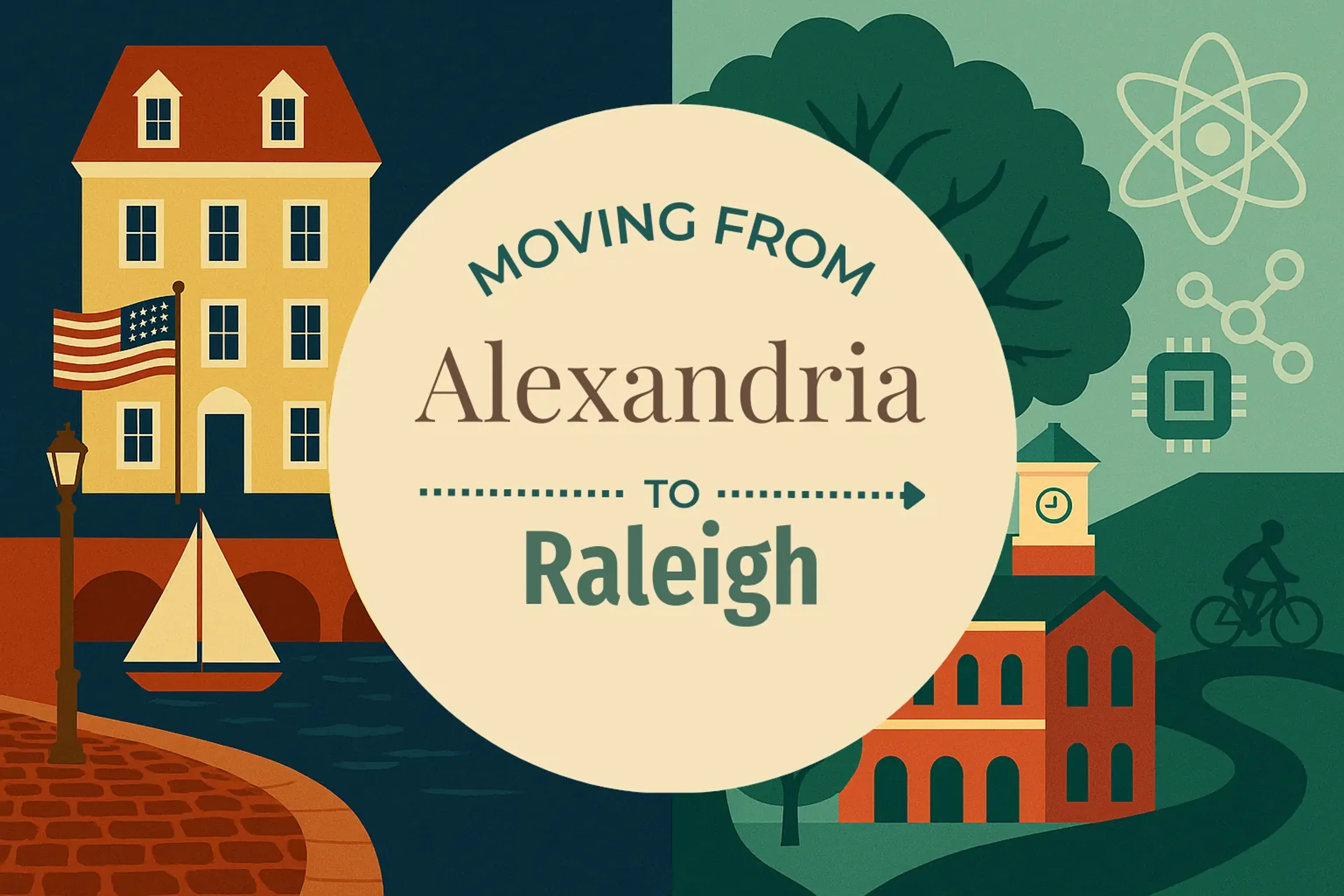 Side-by-side comparison of Alexandria to Raleigh moving companies