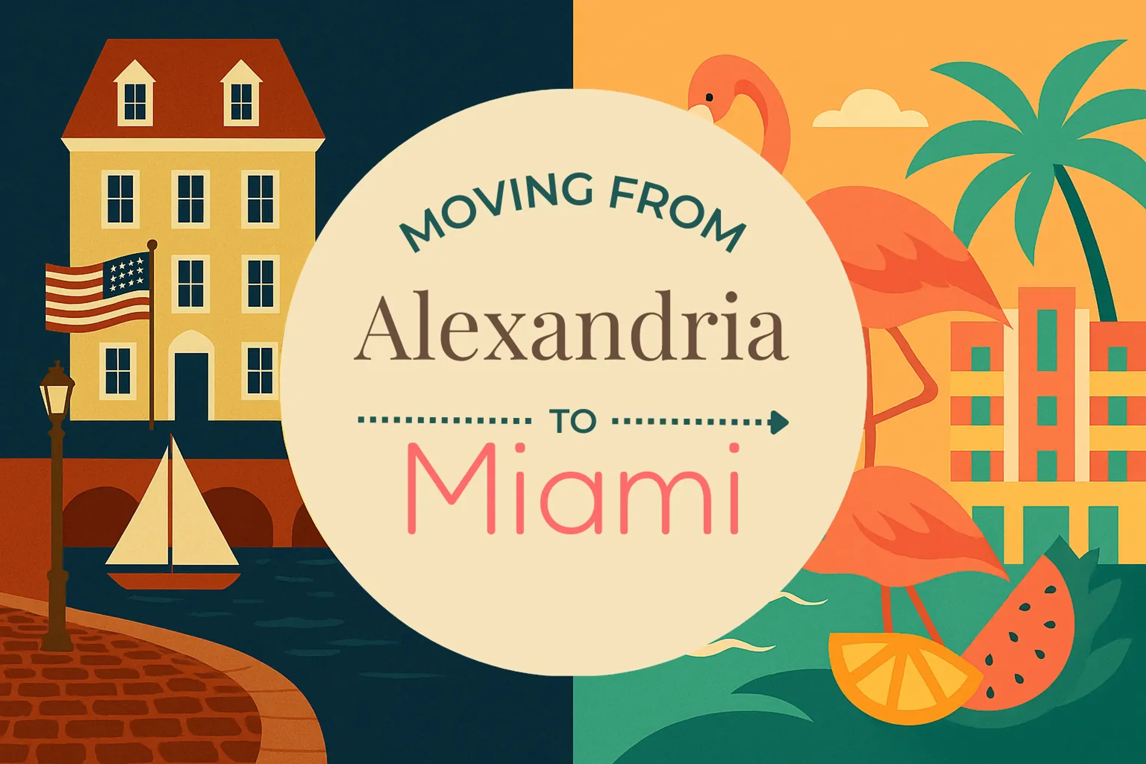 Side-by-side comparison of Alexandria to Miami moving companies