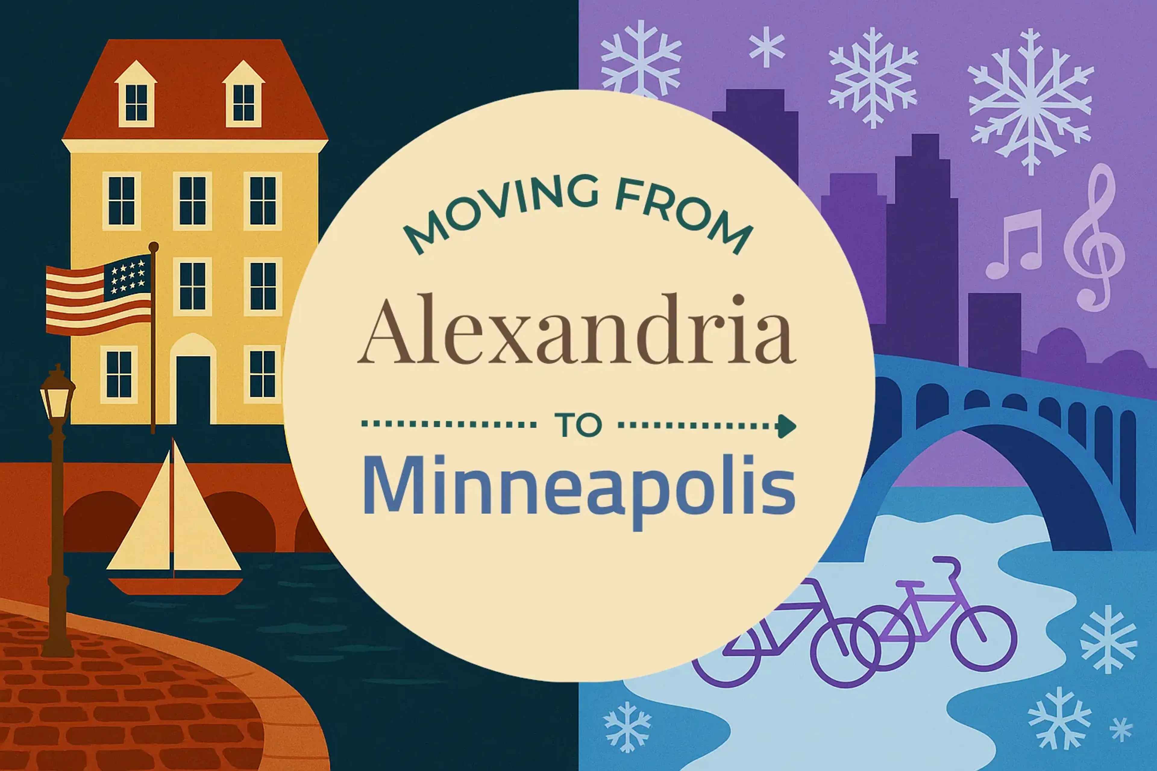 Side-by-side comparison of Alexandria to Minneapolis moving companies