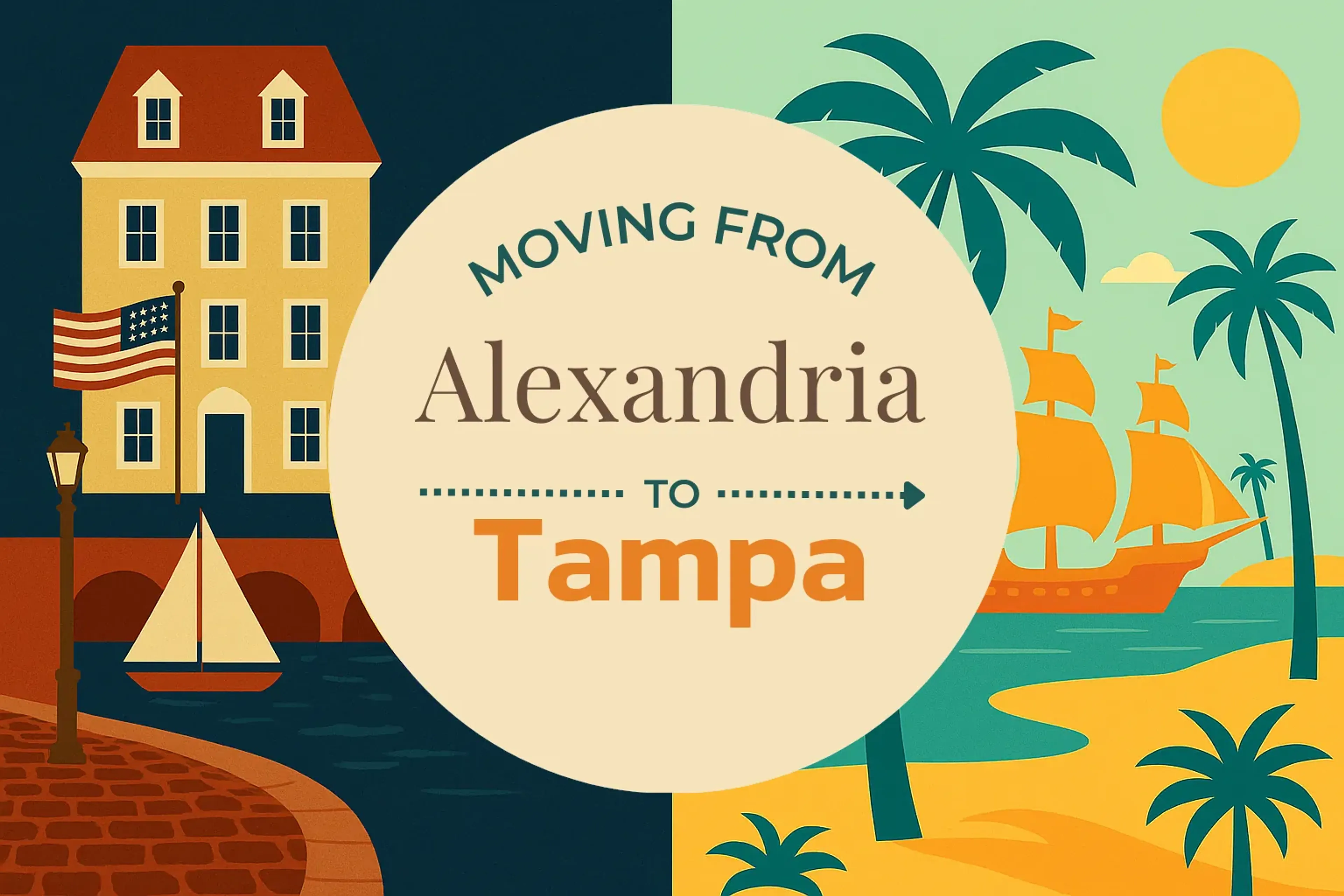 Side-by-side comparison of Alexandria to Tampa moving companies