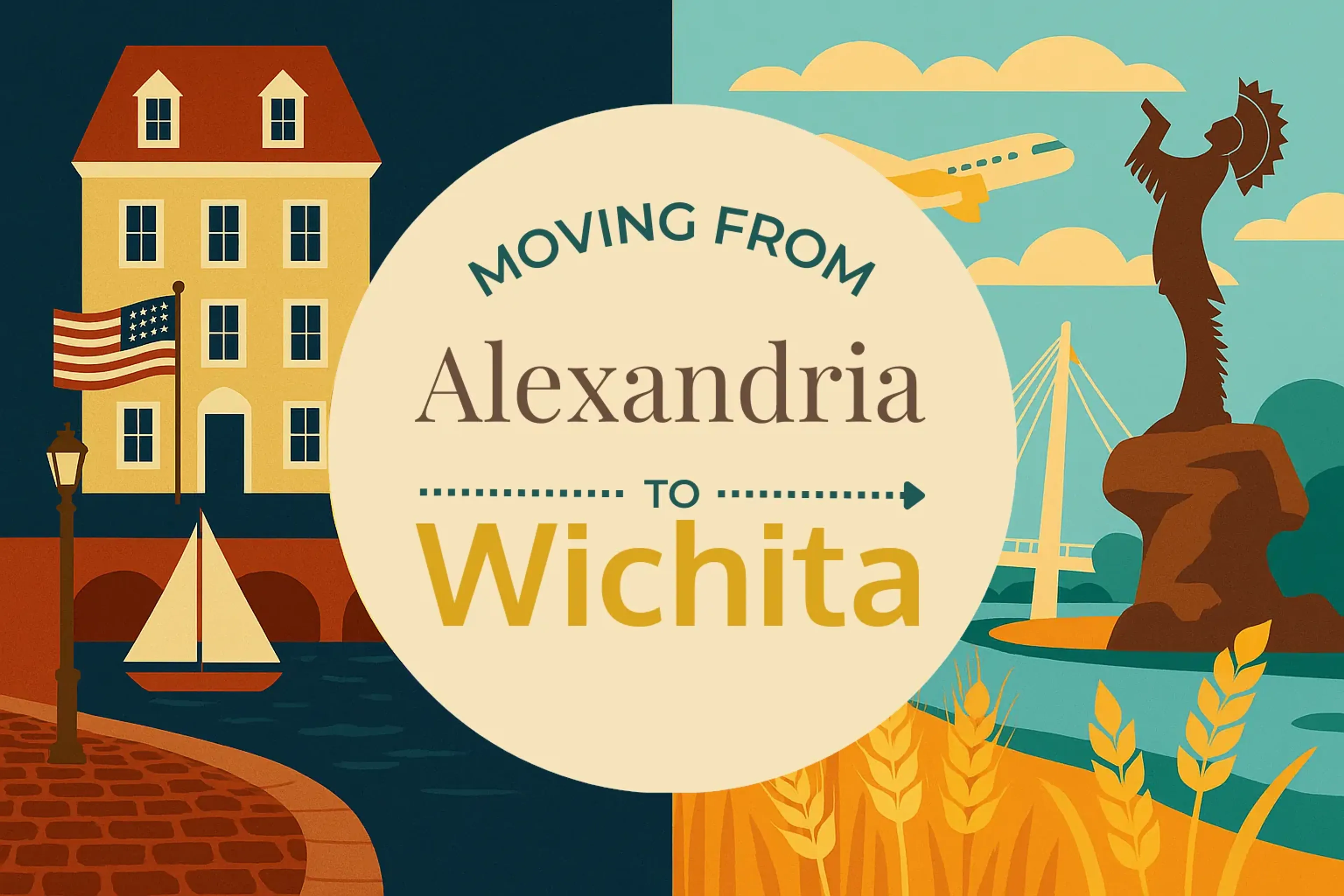 Side-by-side comparison of Alexandria to Wichita moving companies