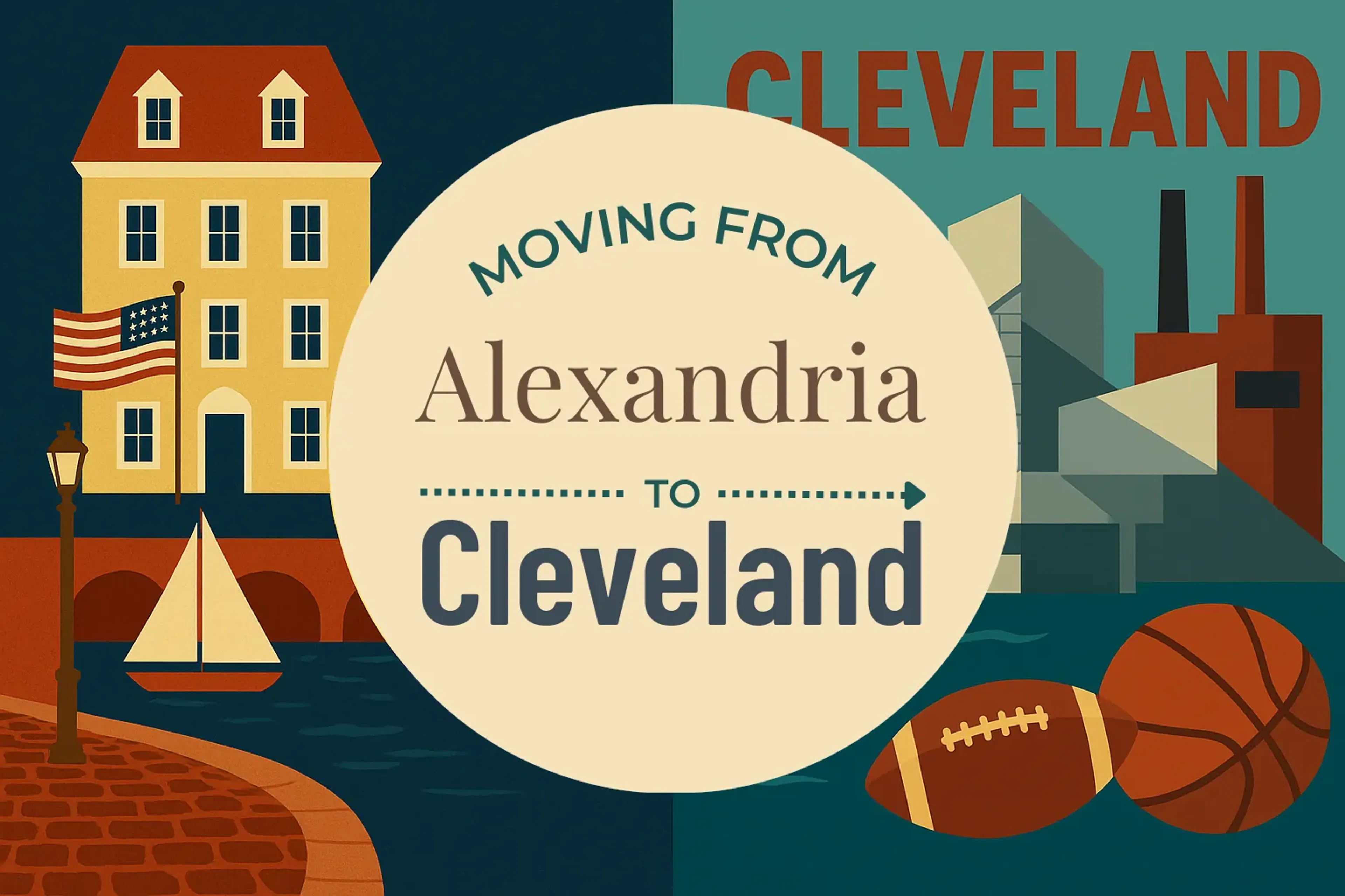 Side-by-side comparison of Alexandria to Cleveland moving companies