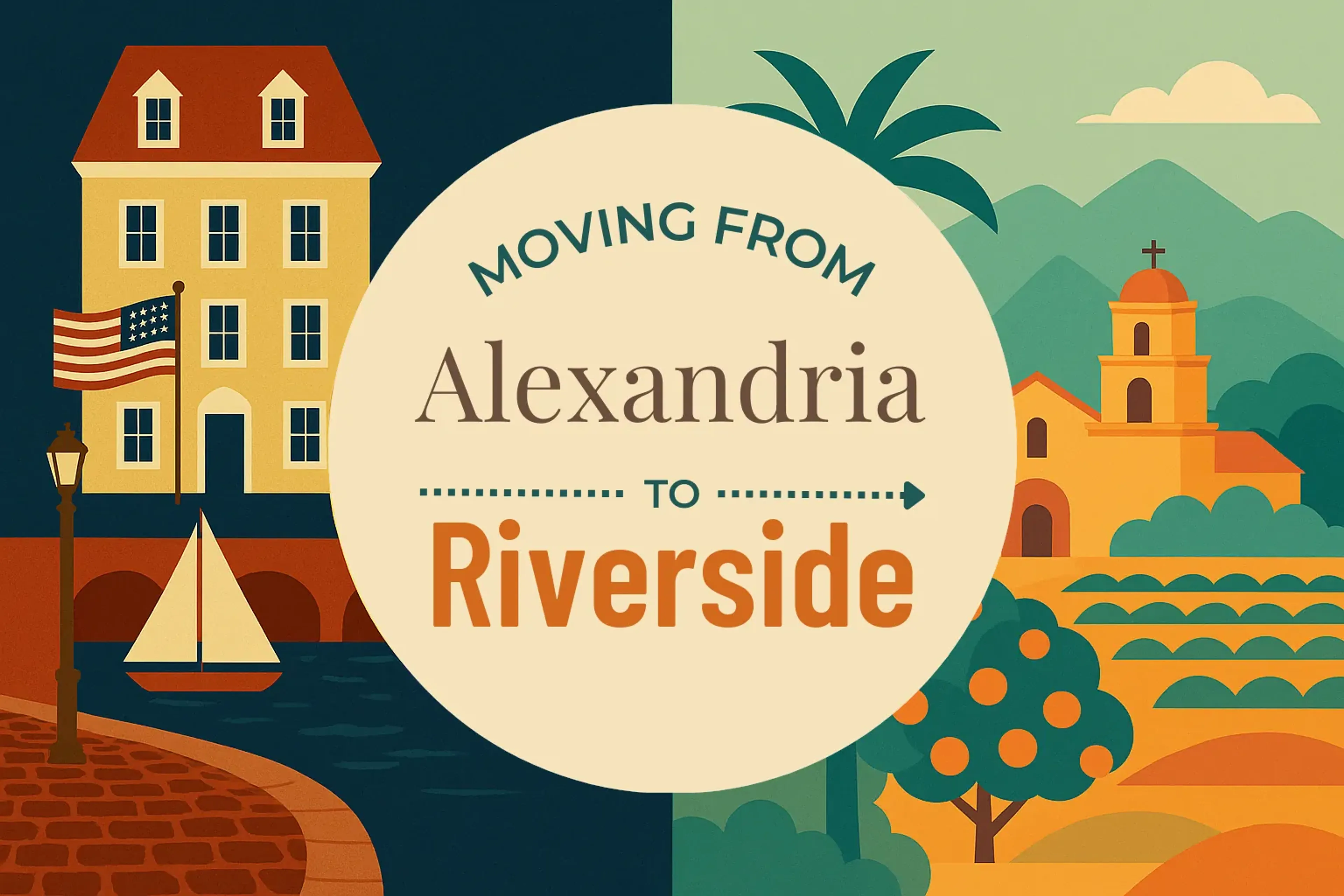 Side-by-side comparison of Alexandria to Riverside moving companies