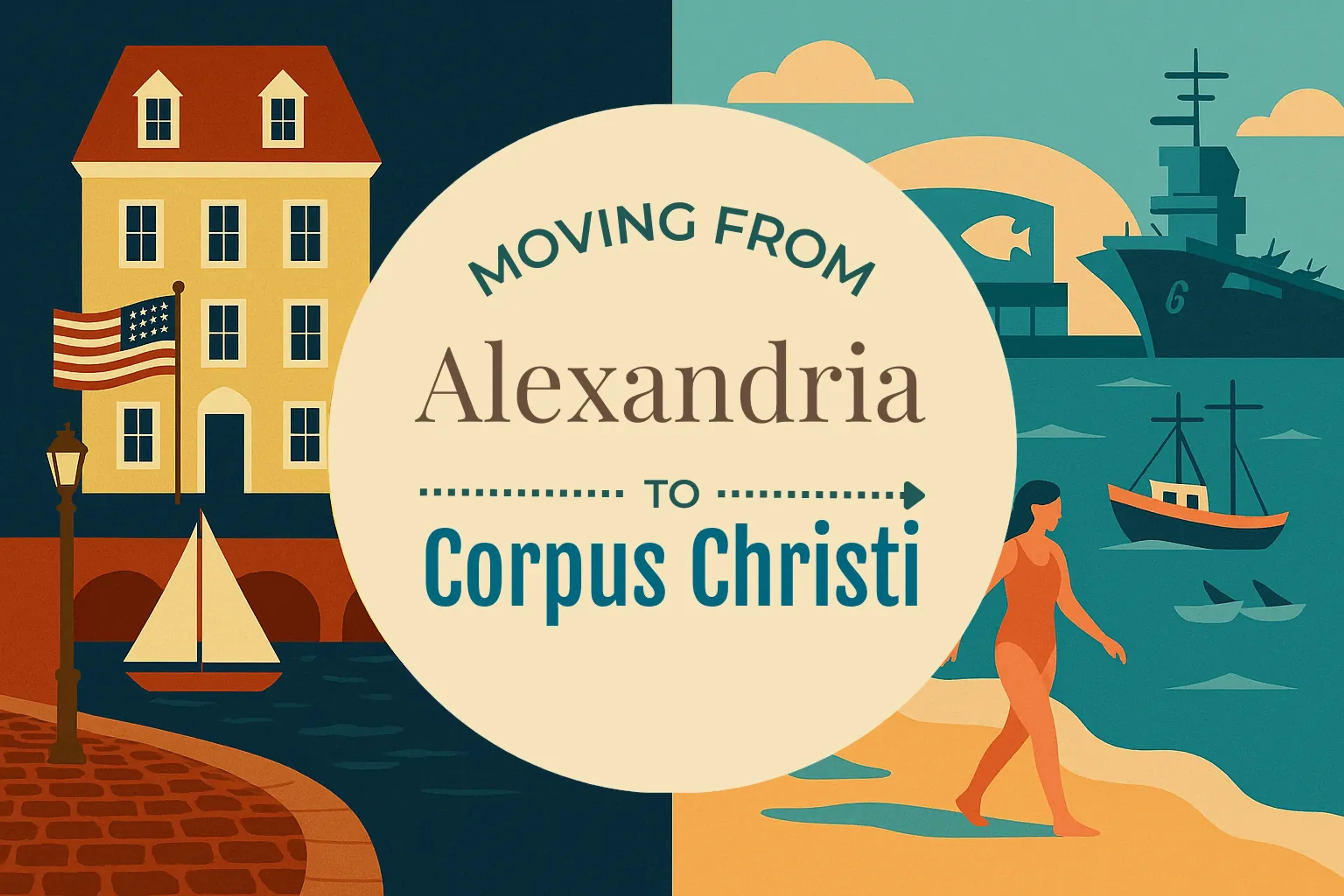 Side-by-side comparison of Alexandria to Corpus Christi moving companies
