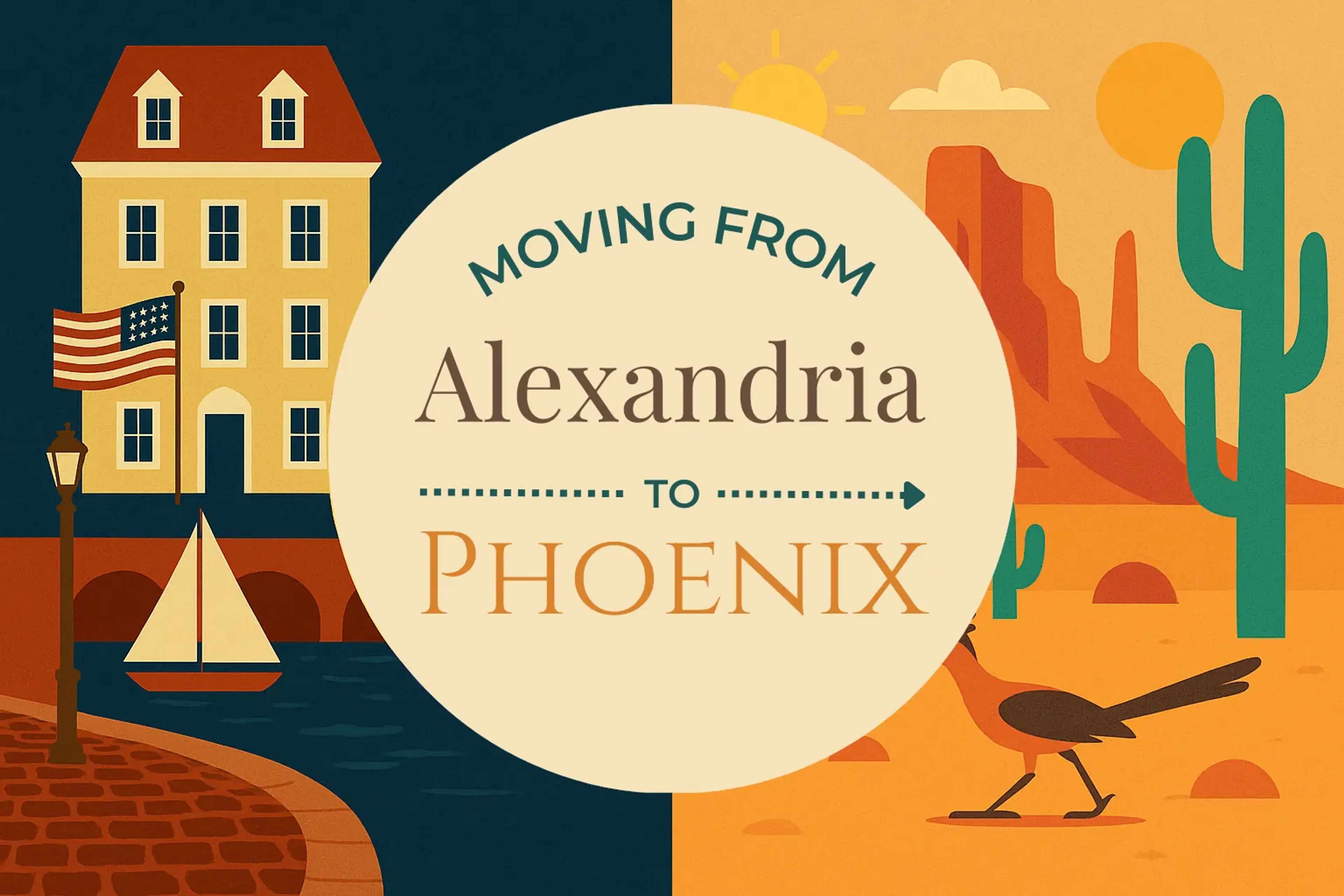 Side-by-side comparison of Alexandria to Phoenix moving companies