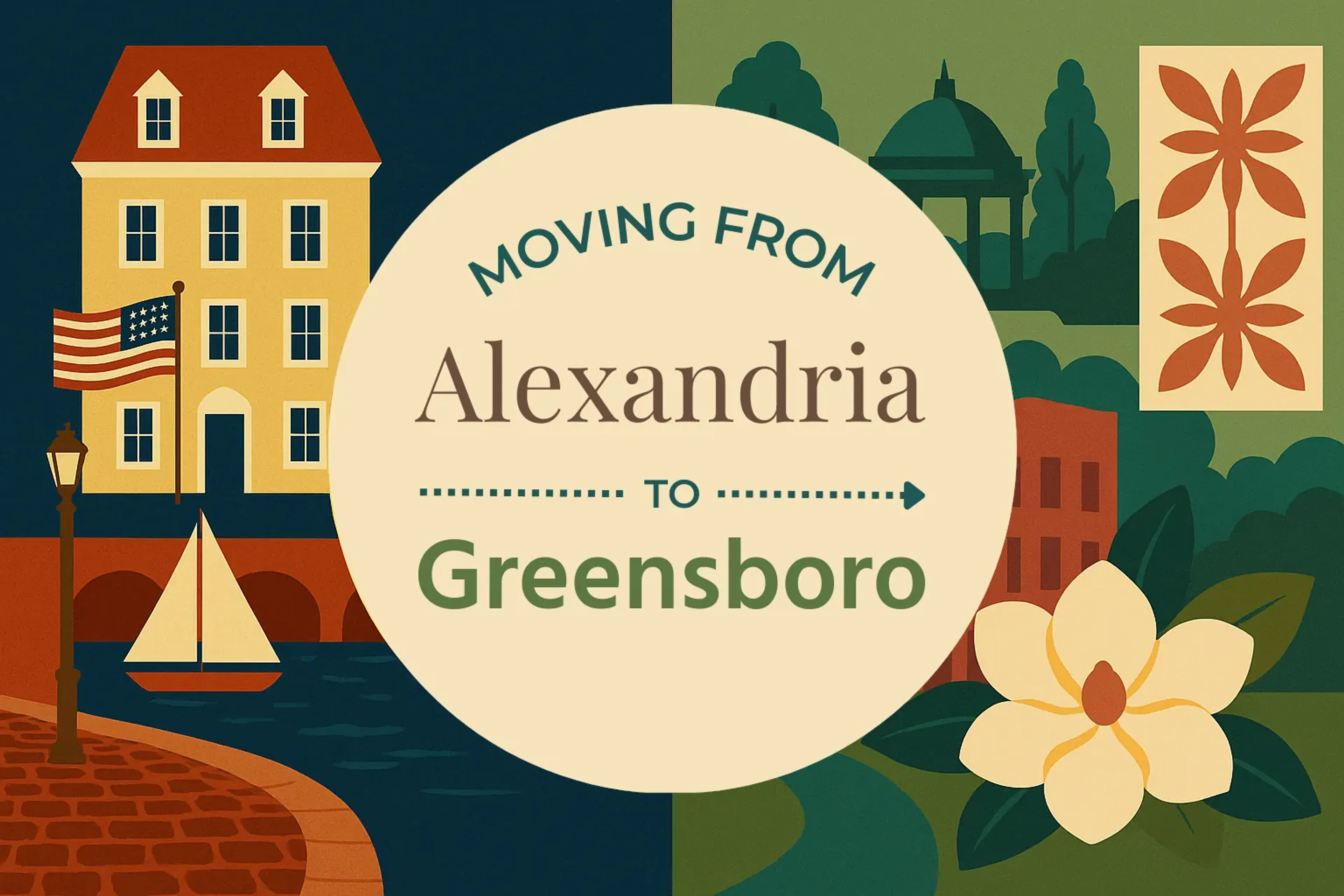 Side-by-side comparison of Alexandria to Greensboro moving companies