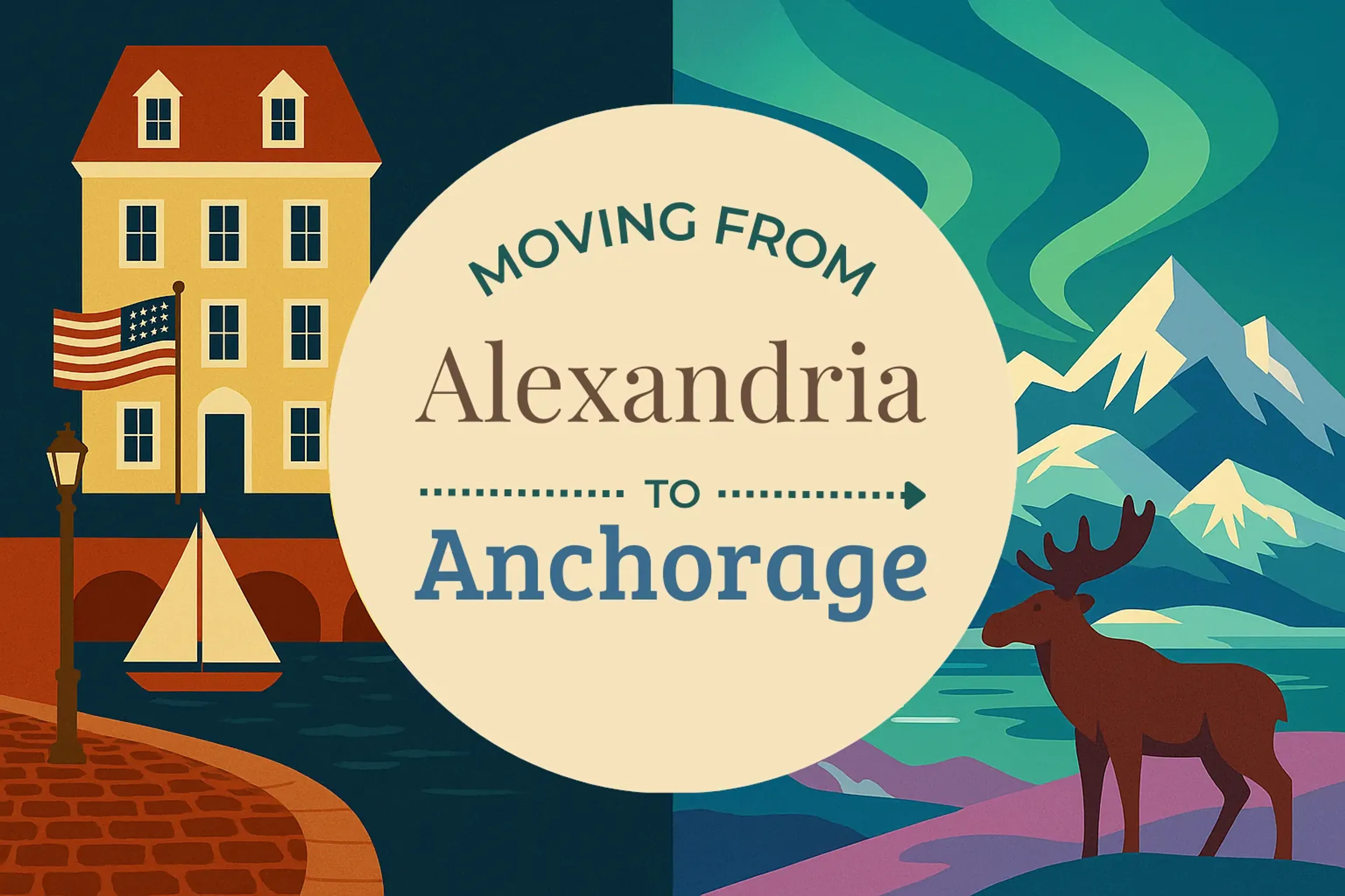 Side-by-side comparison of Alexandria to Anchorage moving companies