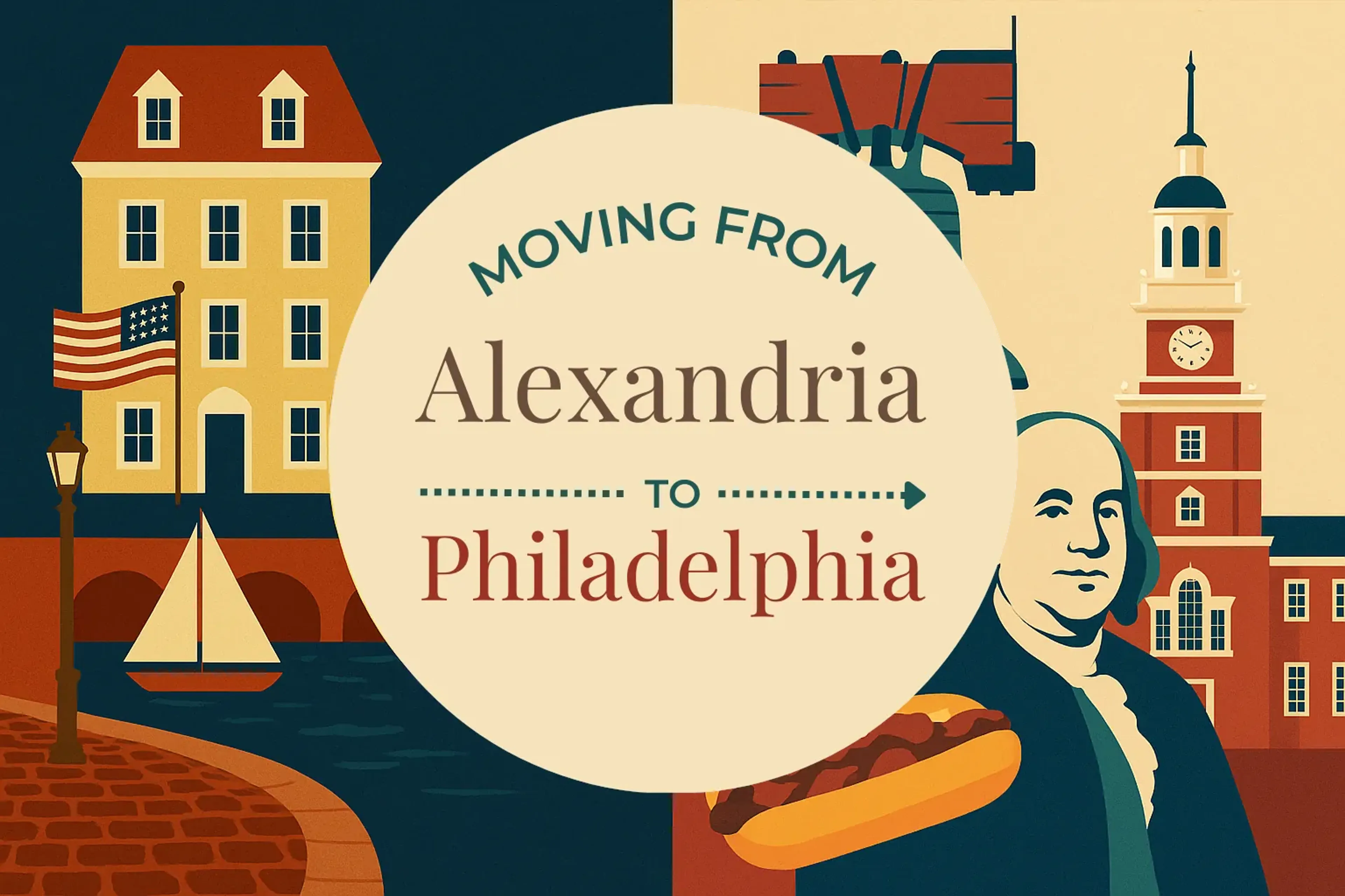Side-by-side comparison of Alexandria to Philadelphia moving companies