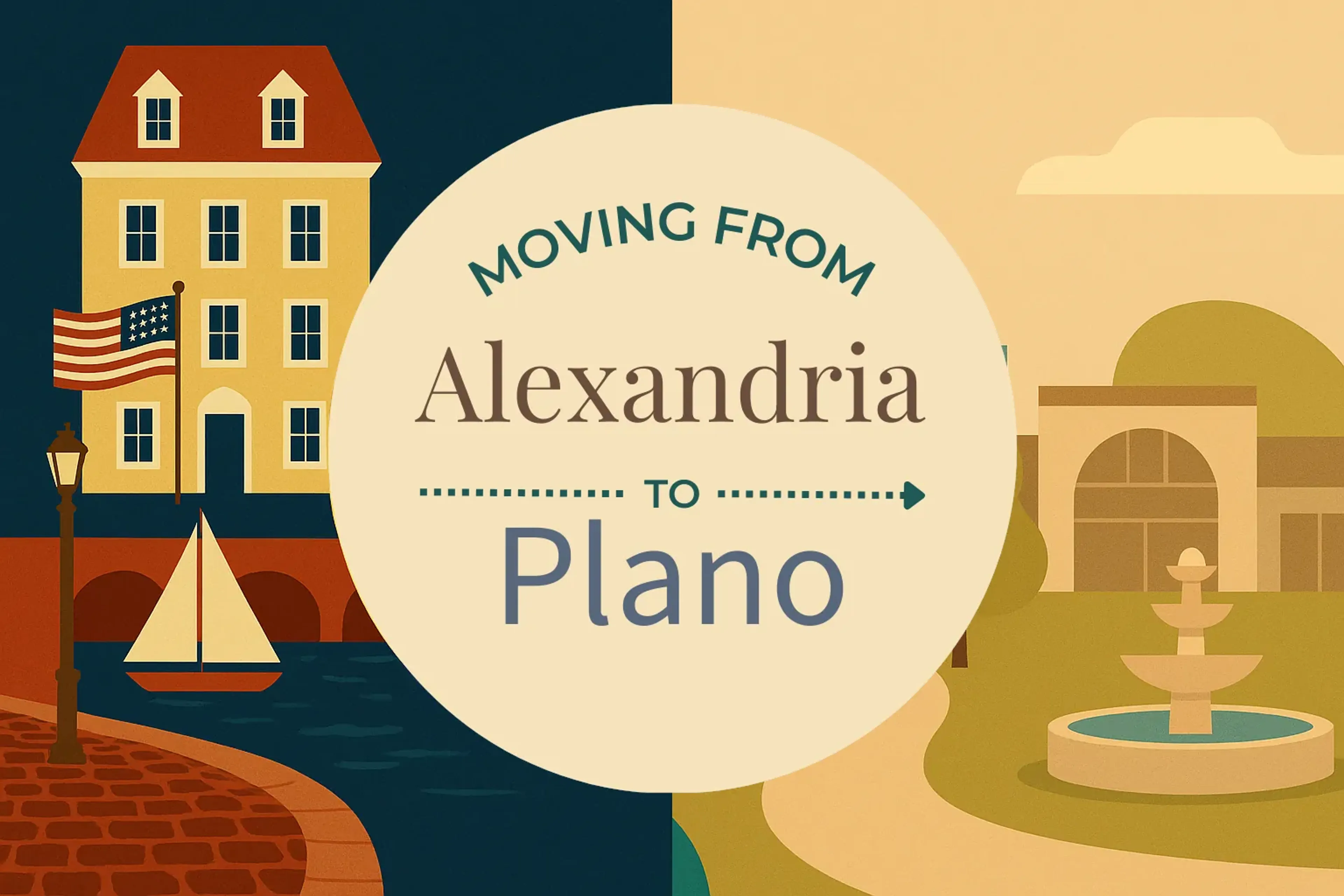 Side-by-side comparison of Alexandria to Plano moving companies