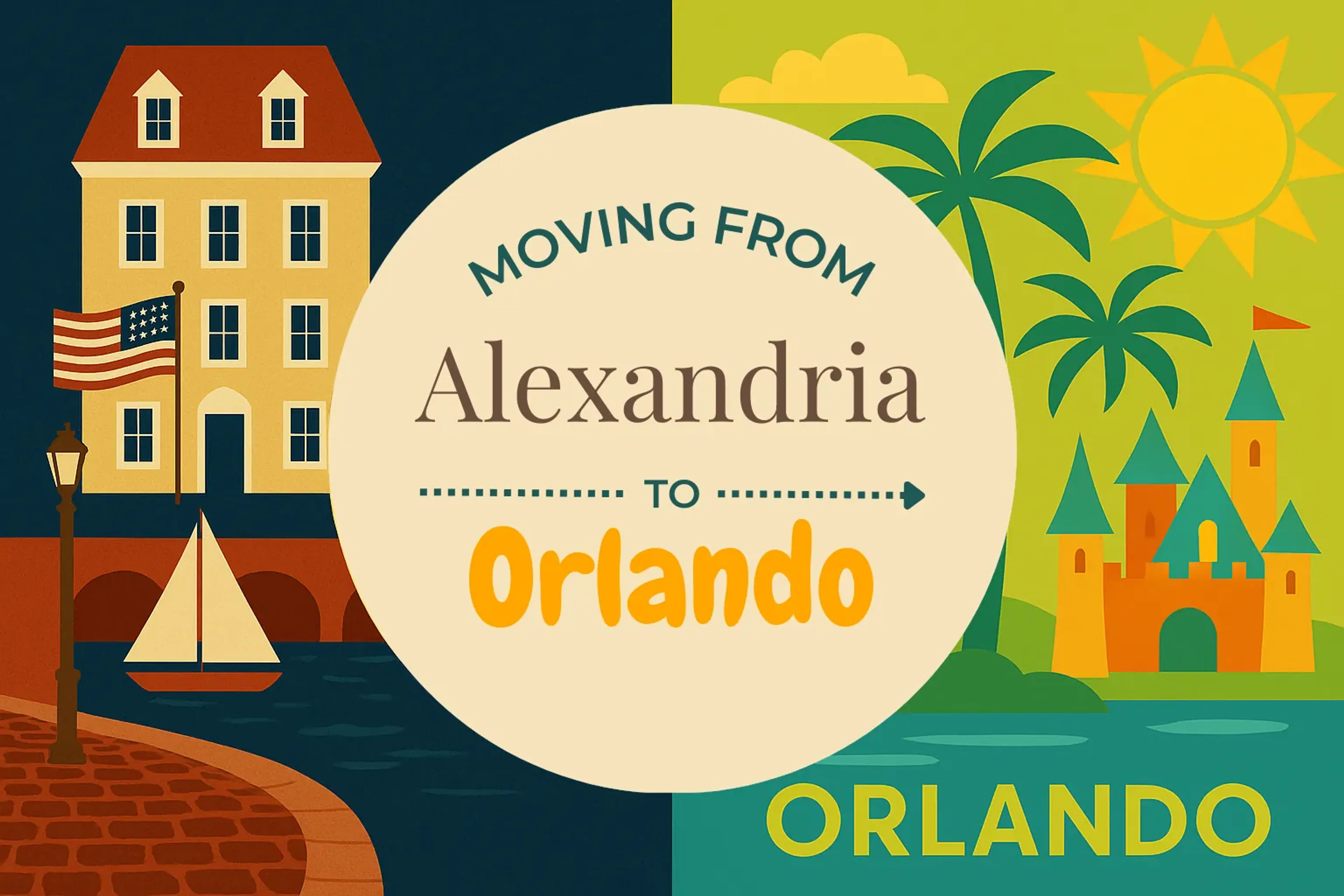 Side-by-side comparison of Alexandria to Orlando moving companies