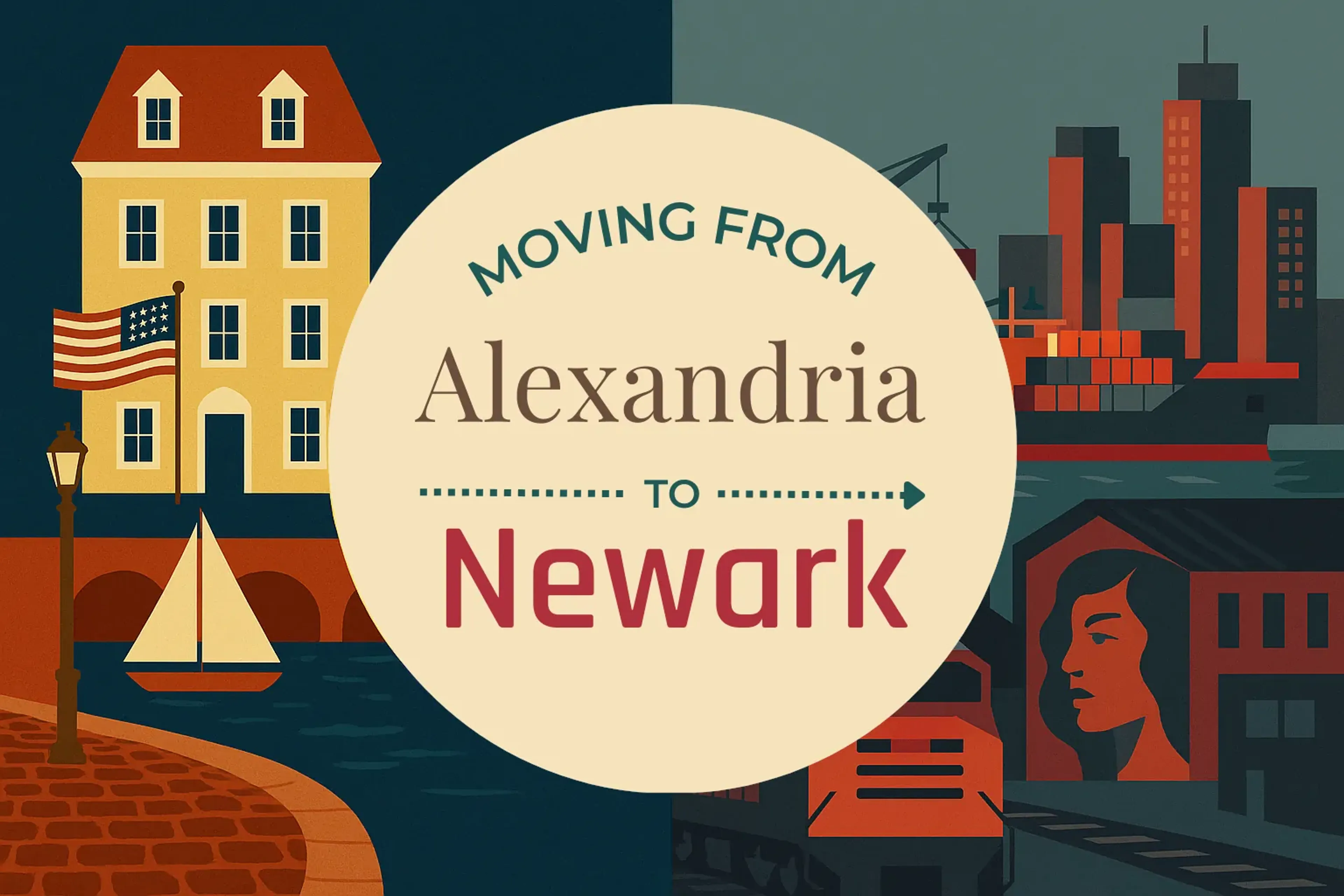 Side-by-side comparison of Alexandria to Newark moving companies