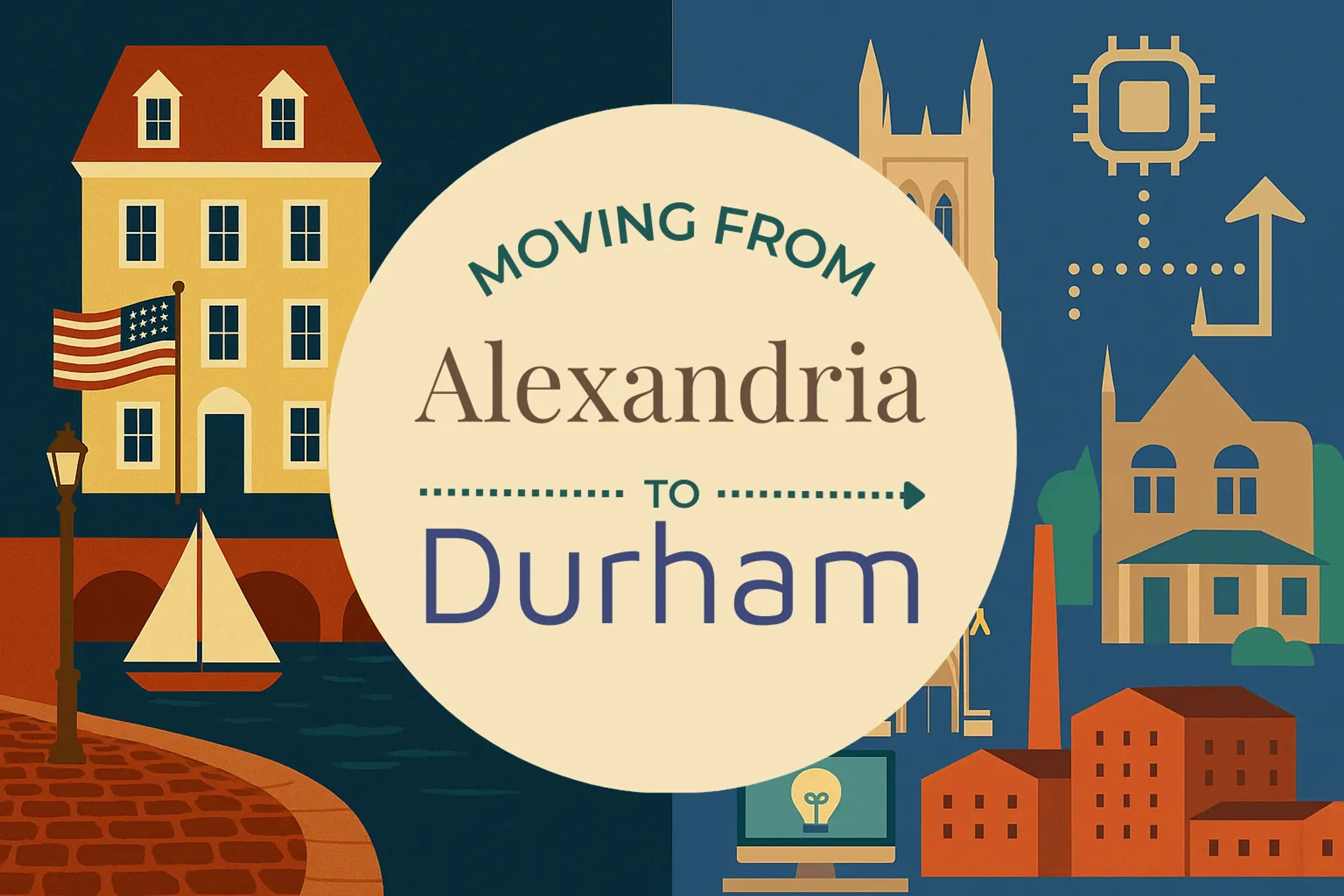Side-by-side comparison of Alexandria to Durham moving companies