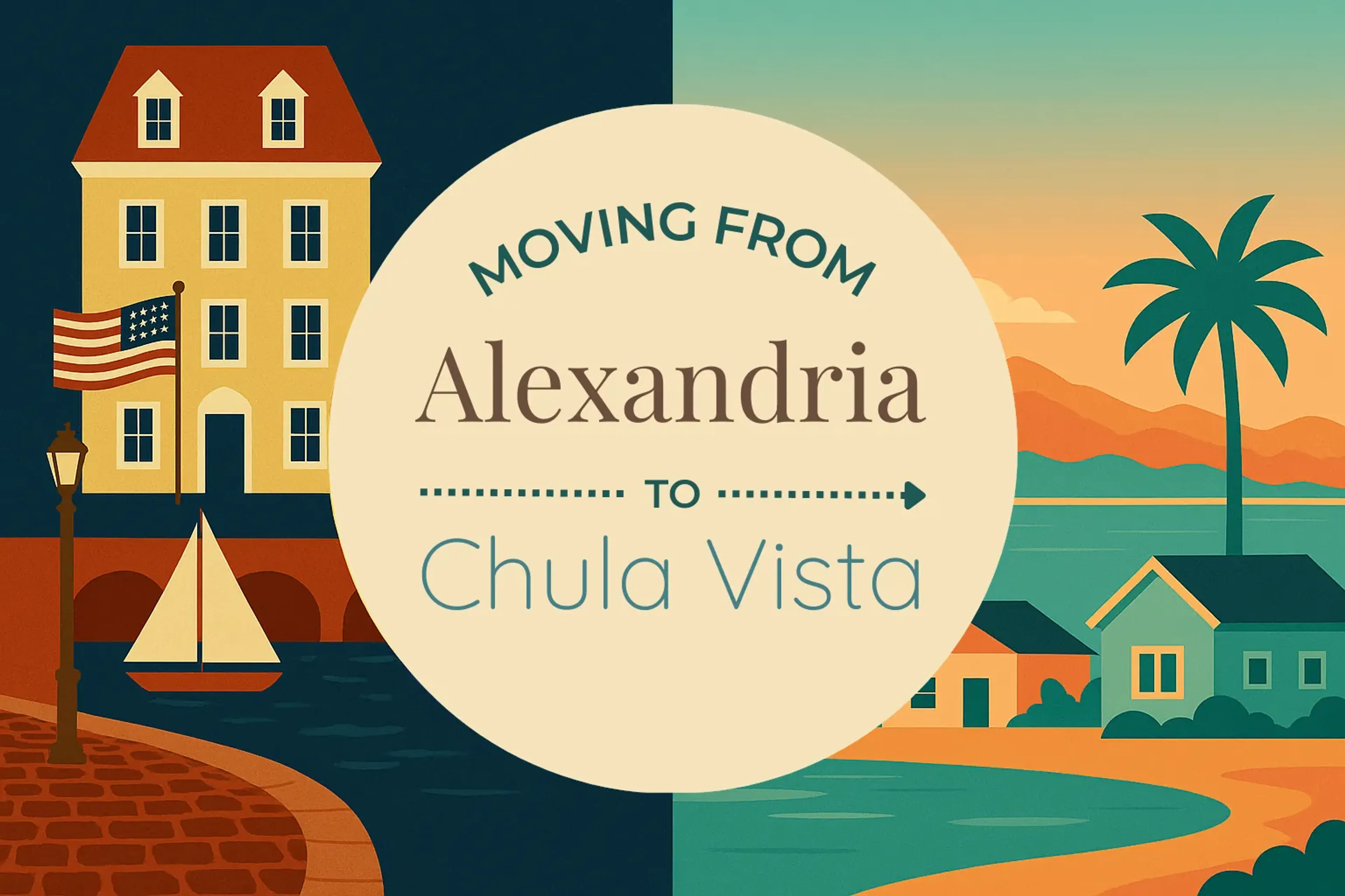 Side-by-side comparison of Alexandria to Chula Vista moving companies