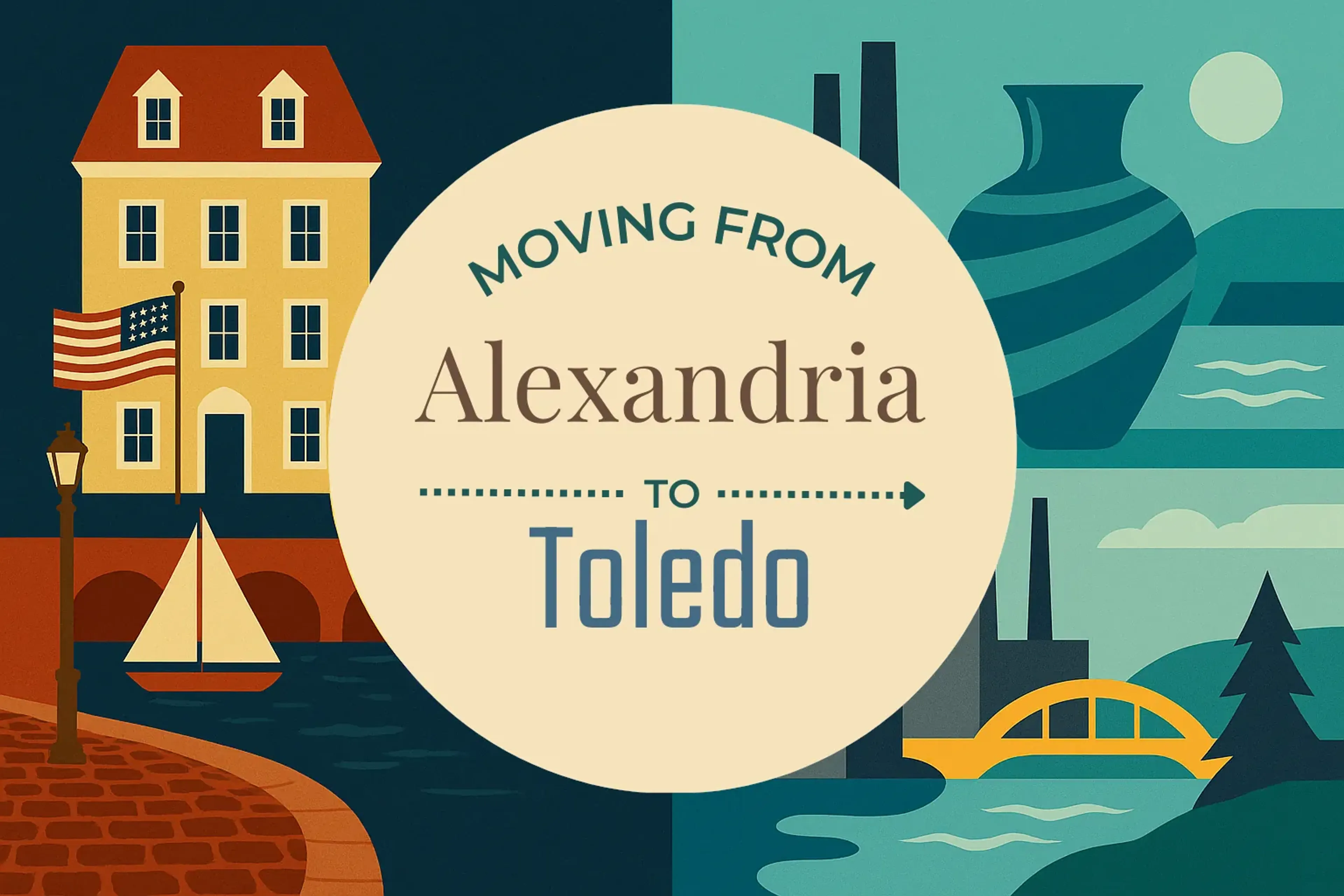 Side-by-side comparison of Alexandria to Toledo moving companies