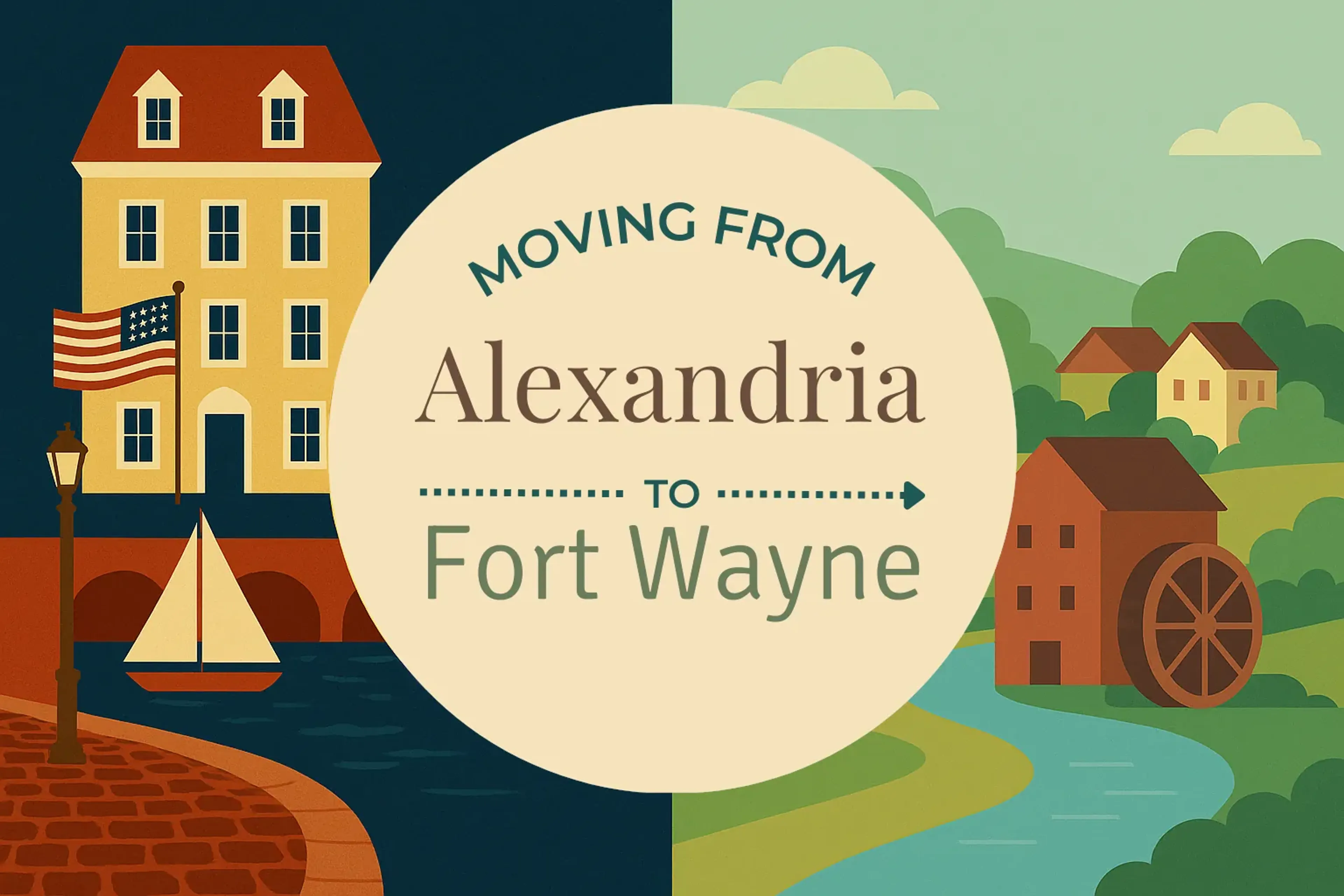 Side-by-side comparison of Alexandria to Fort Wayne moving companies