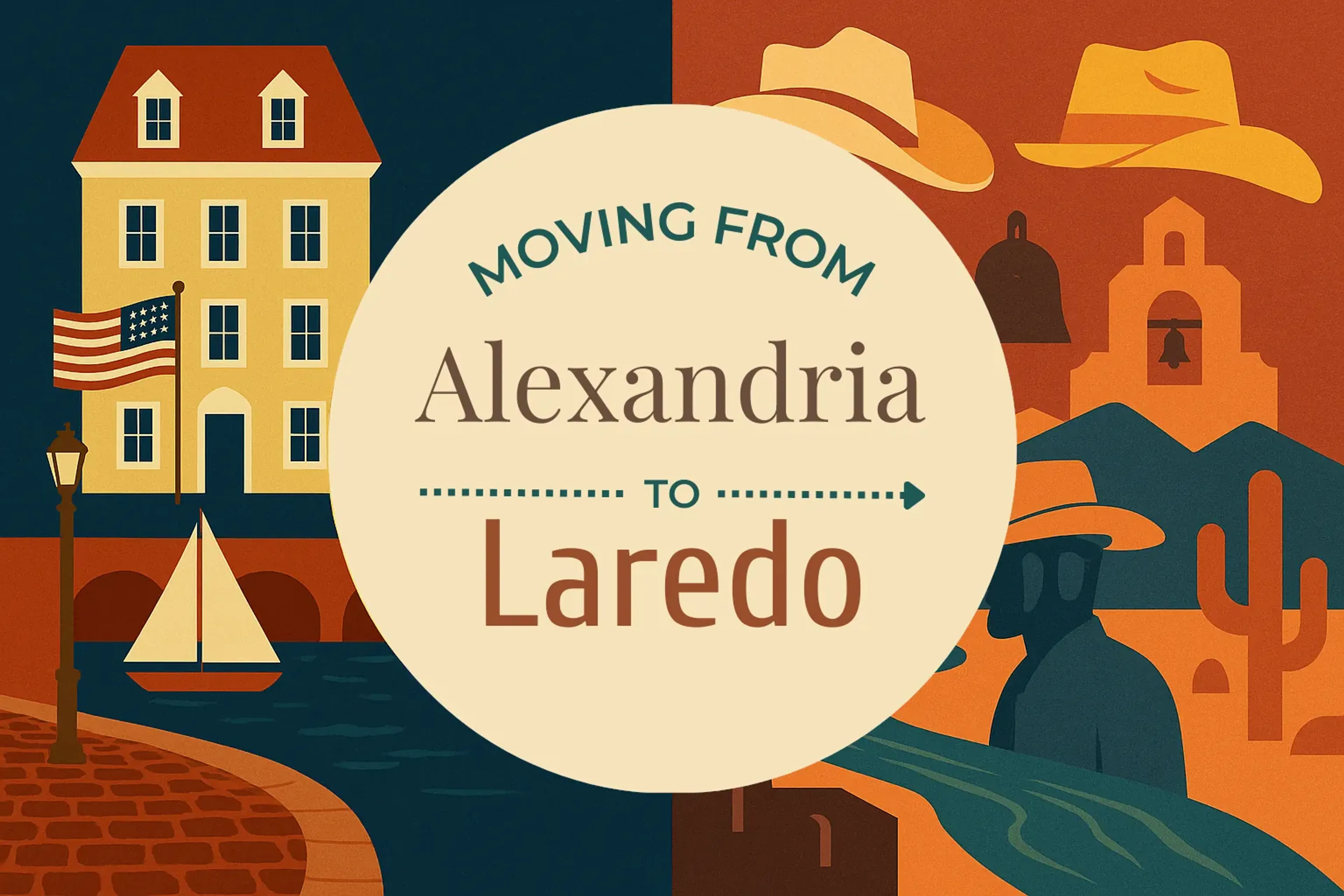 Side-by-side comparison of Alexandria to Laredo moving companies
