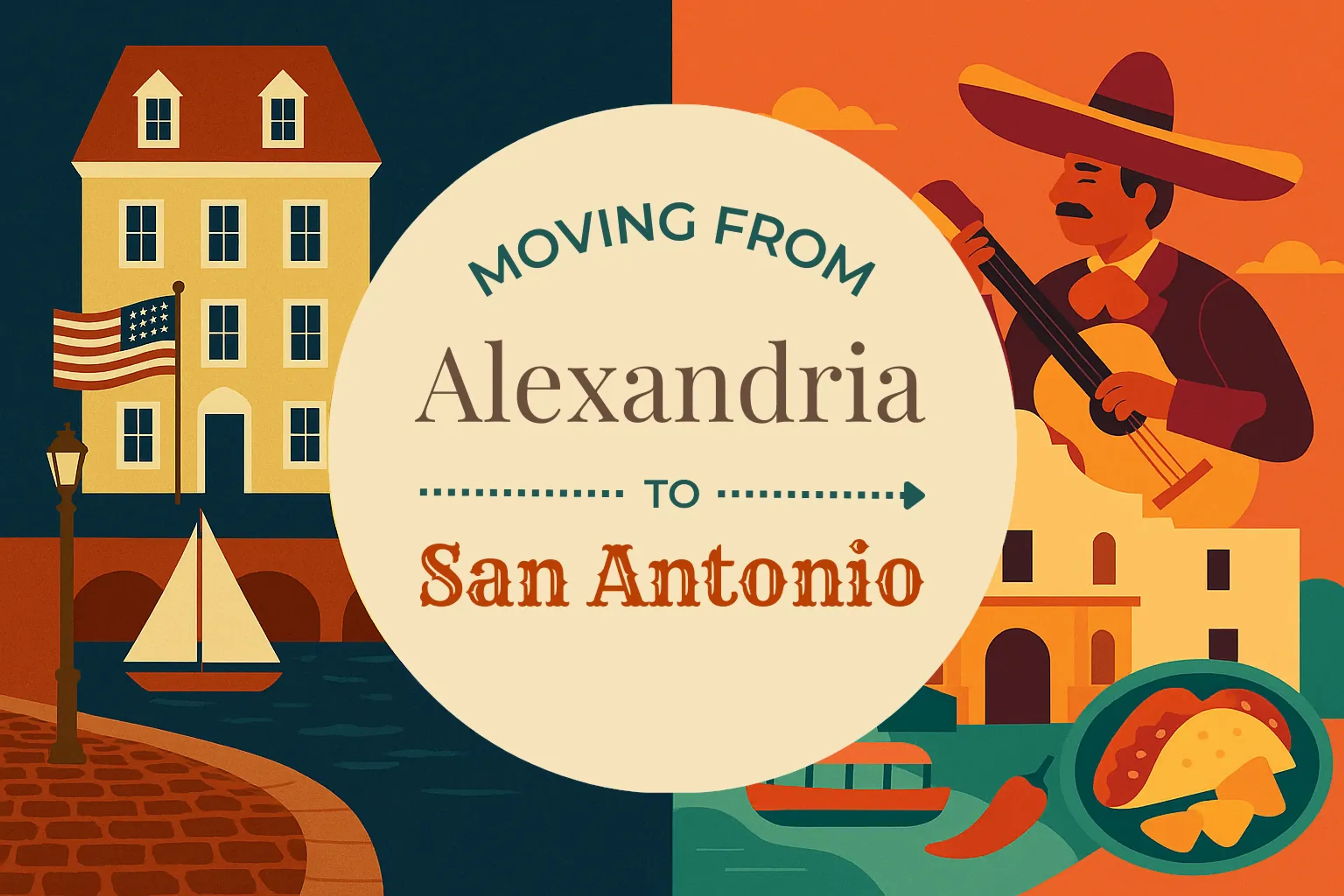 Side-by-side comparison of Alexandria to San Antonio moving companies