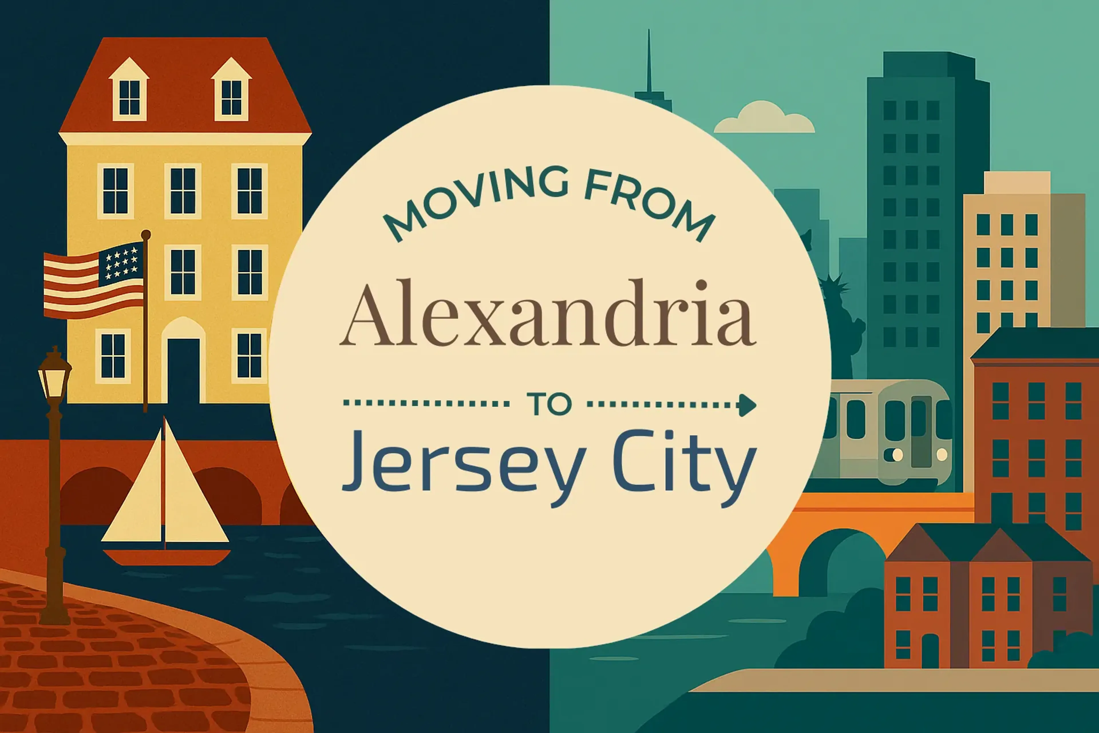 Side-by-side comparison of Alexandria to Jersey City moving companies