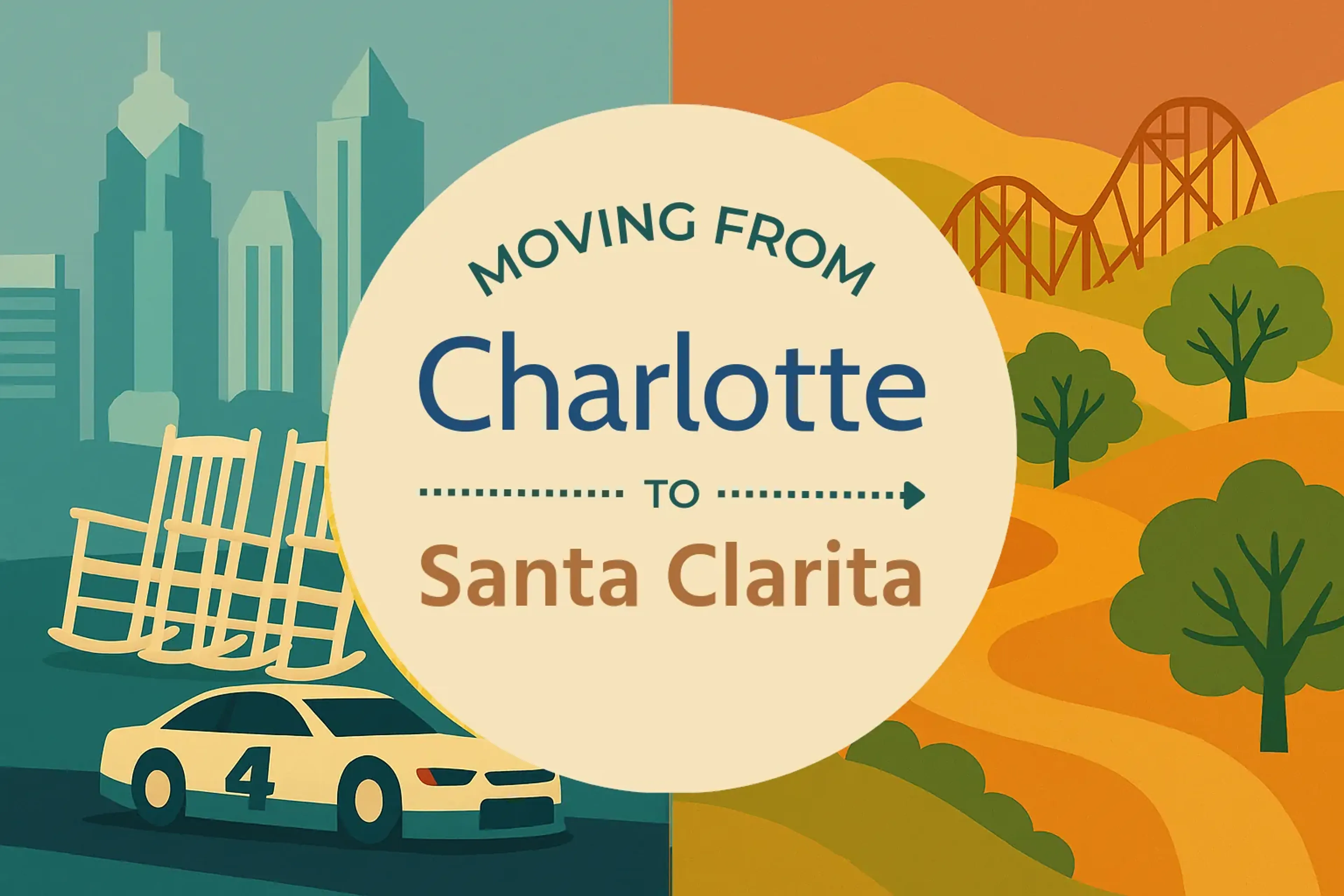 Side-by-side comparison of Charlotte to Santa Clarita moving companies