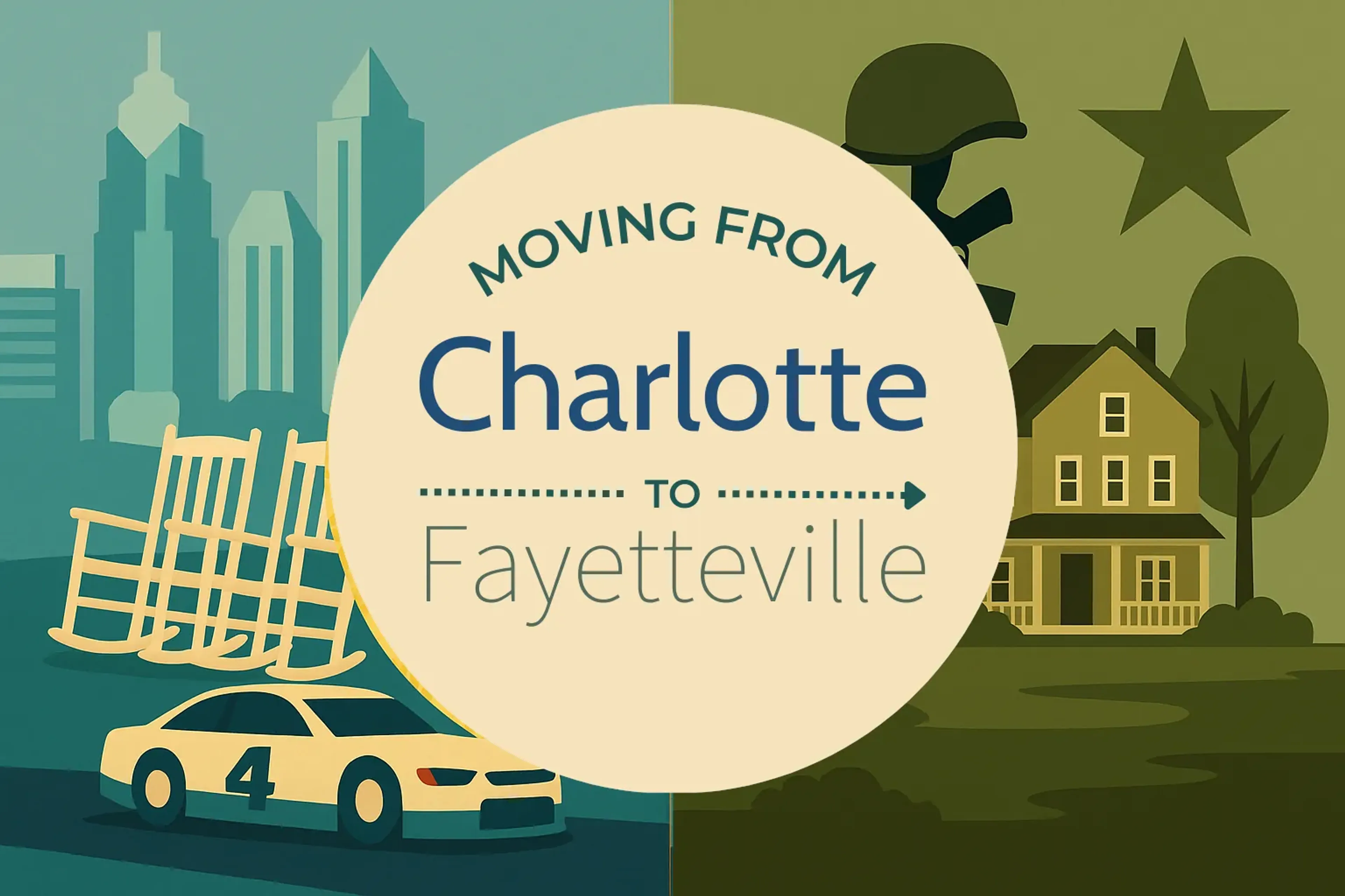 Side-by-side comparison of Charlotte to Fayetteville moving companies