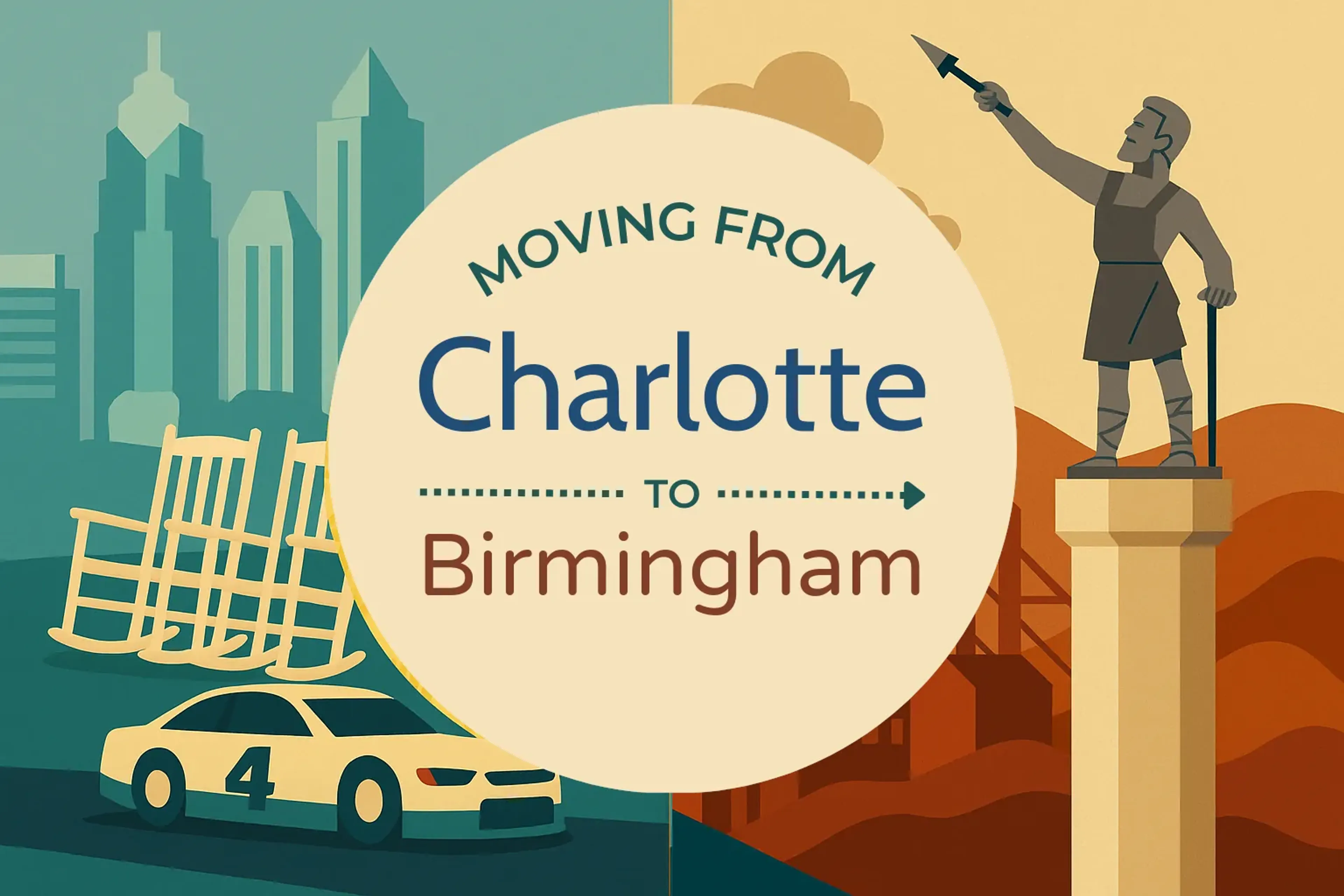 Side-by-side comparison of Charlotte to Birmingham moving companies