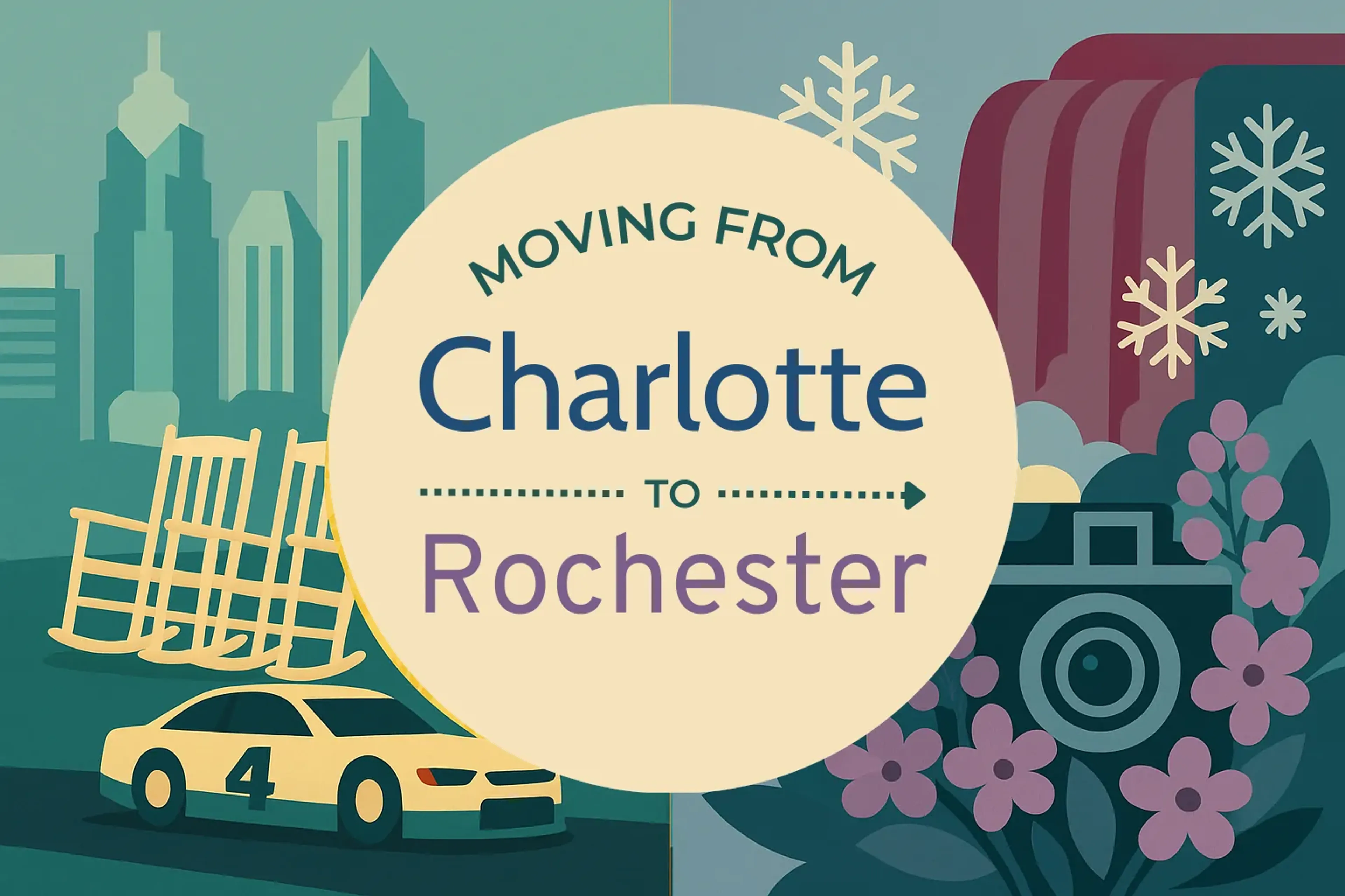 Side-by-side comparison of Charlotte to Rochester moving companies