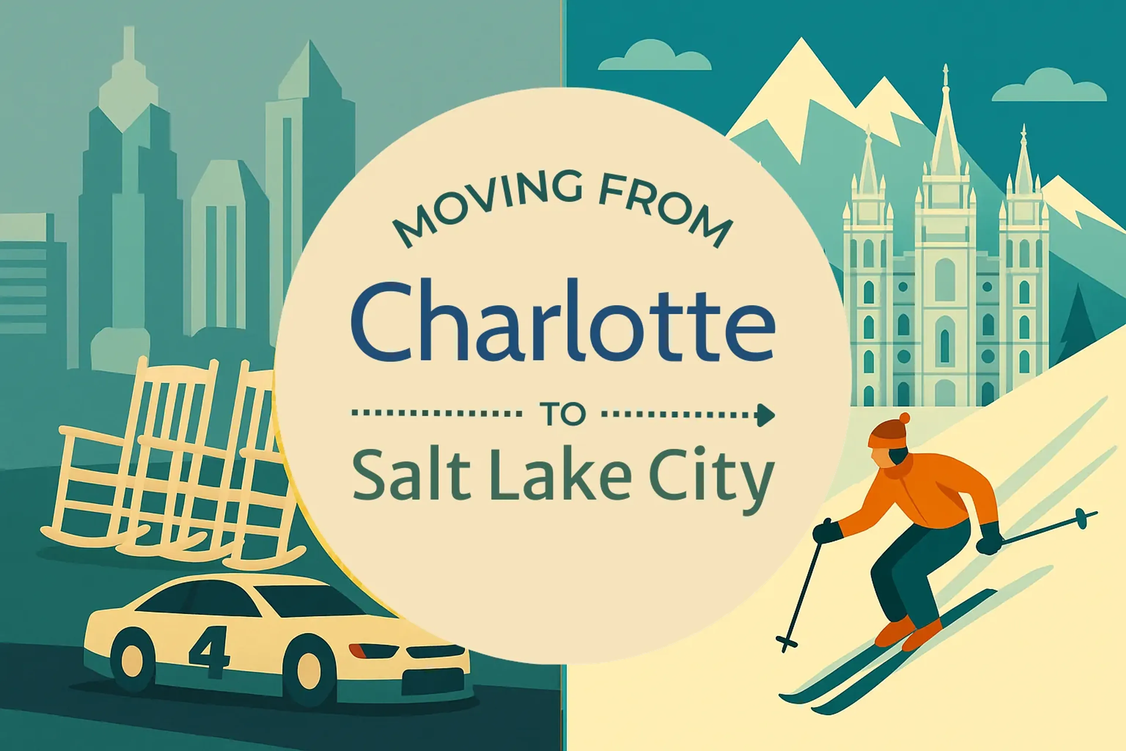 Side-by-side comparison of Charlotte to Salt Lake City moving companies