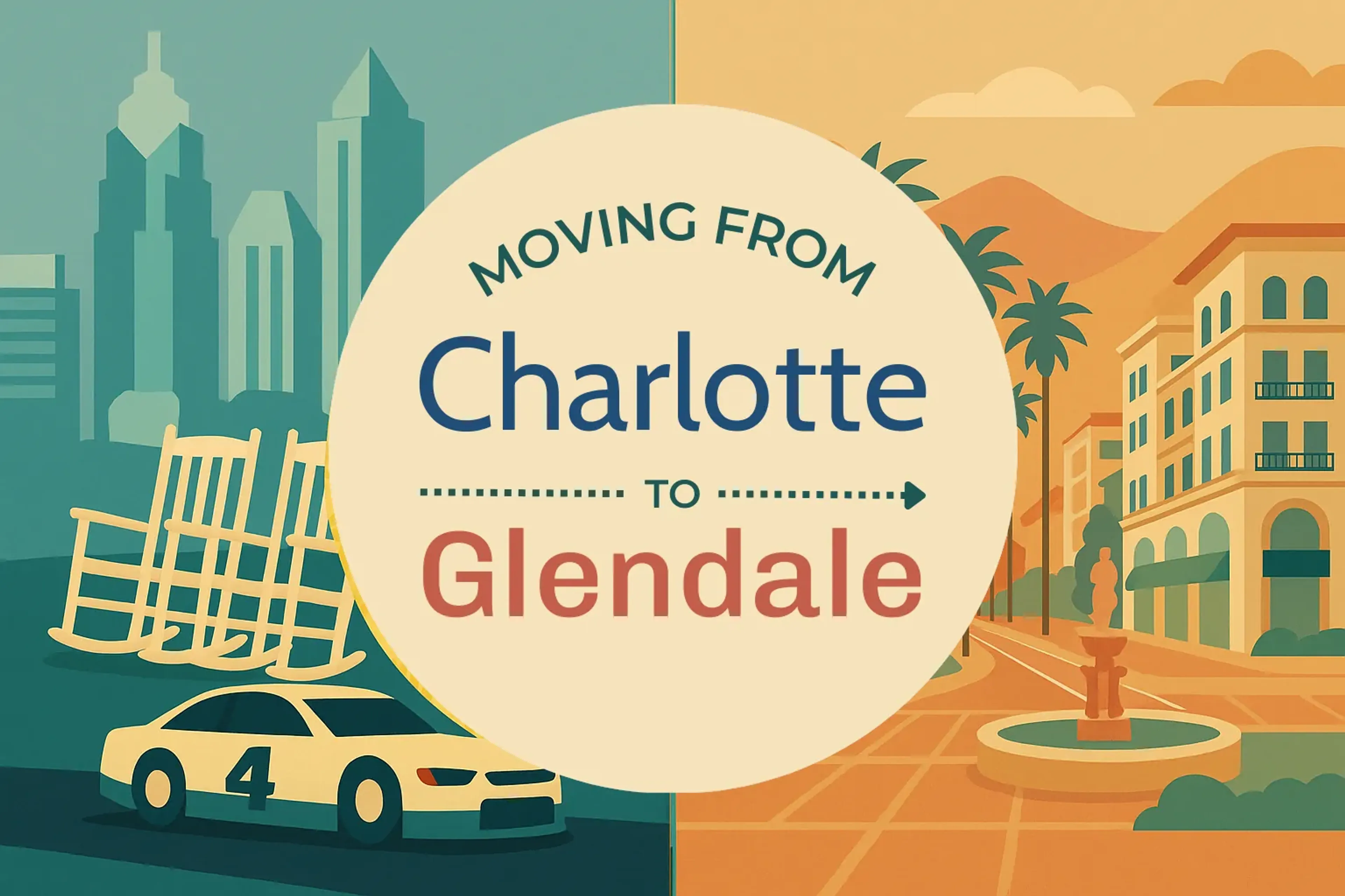 Side-by-side comparison of Charlotte to Glendale moving companies