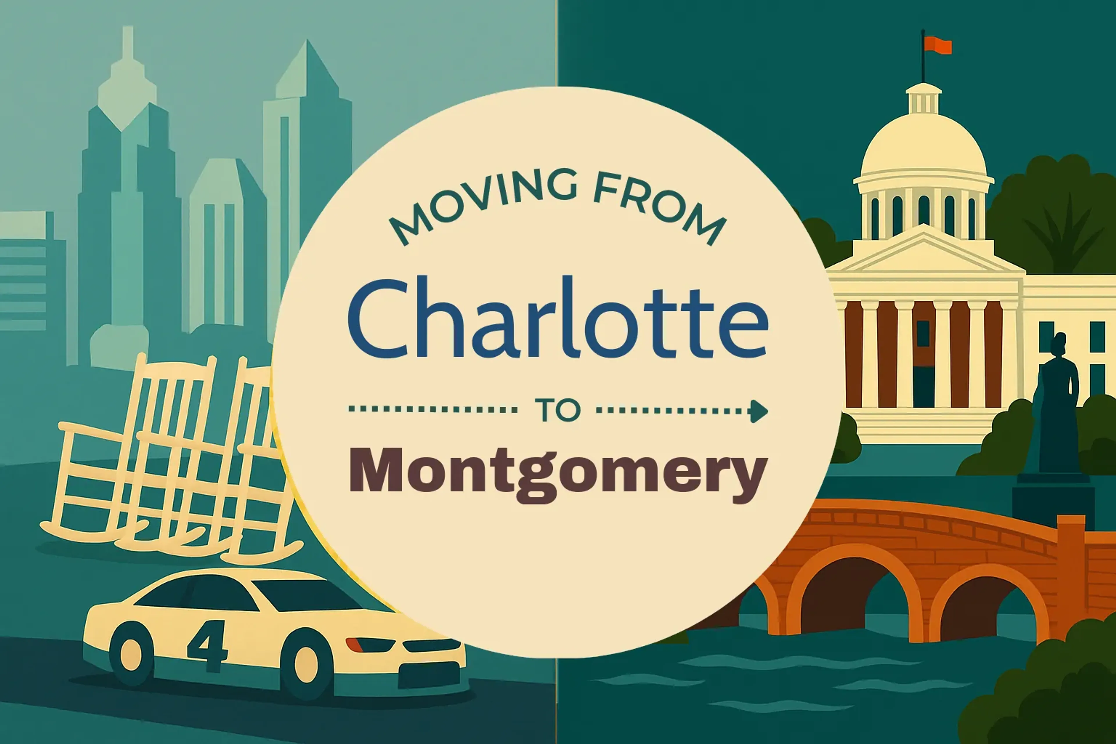 Side-by-side comparison of Charlotte to Montgomery moving companies