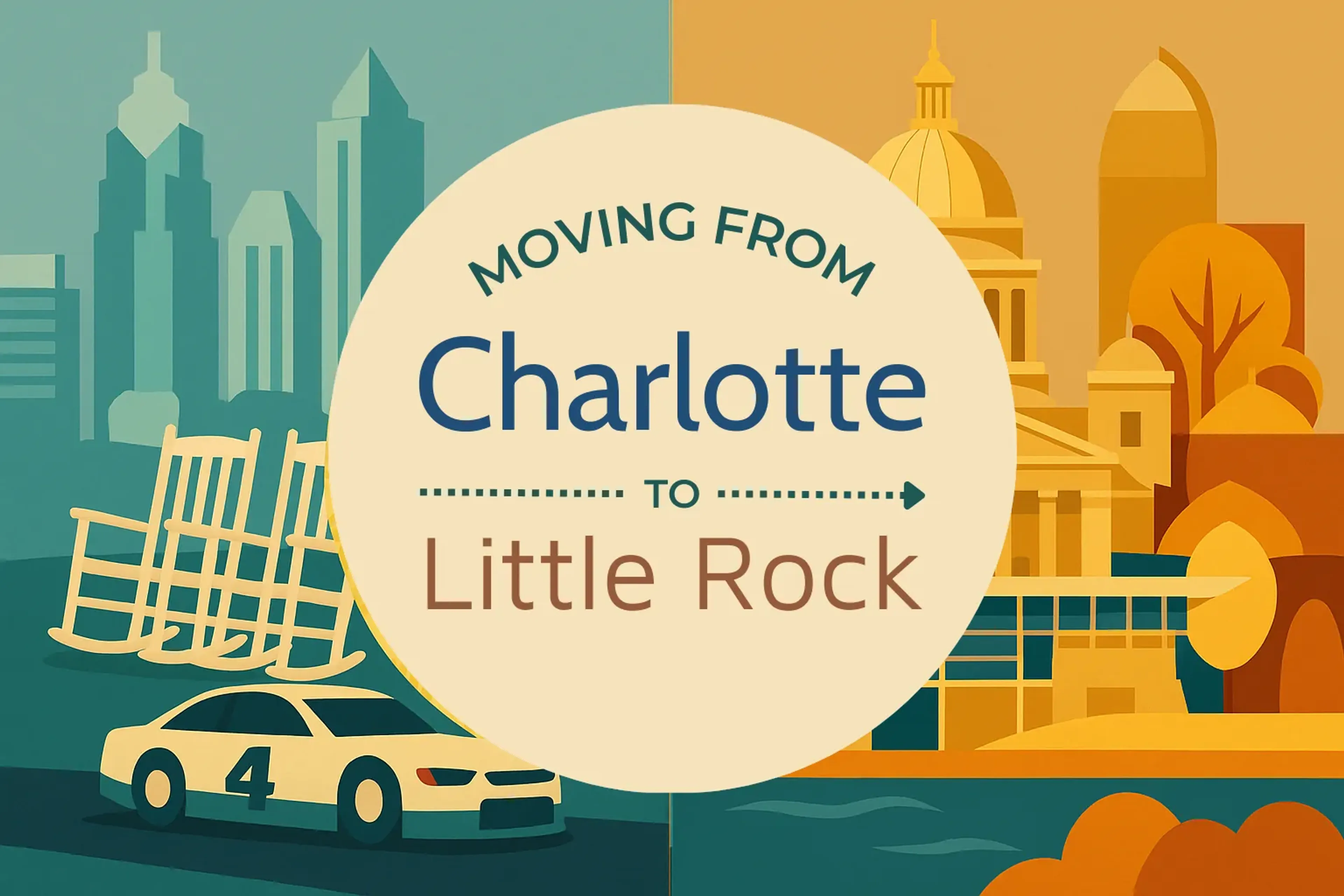 Side-by-side comparison of Charlotte to Little Rock moving companies