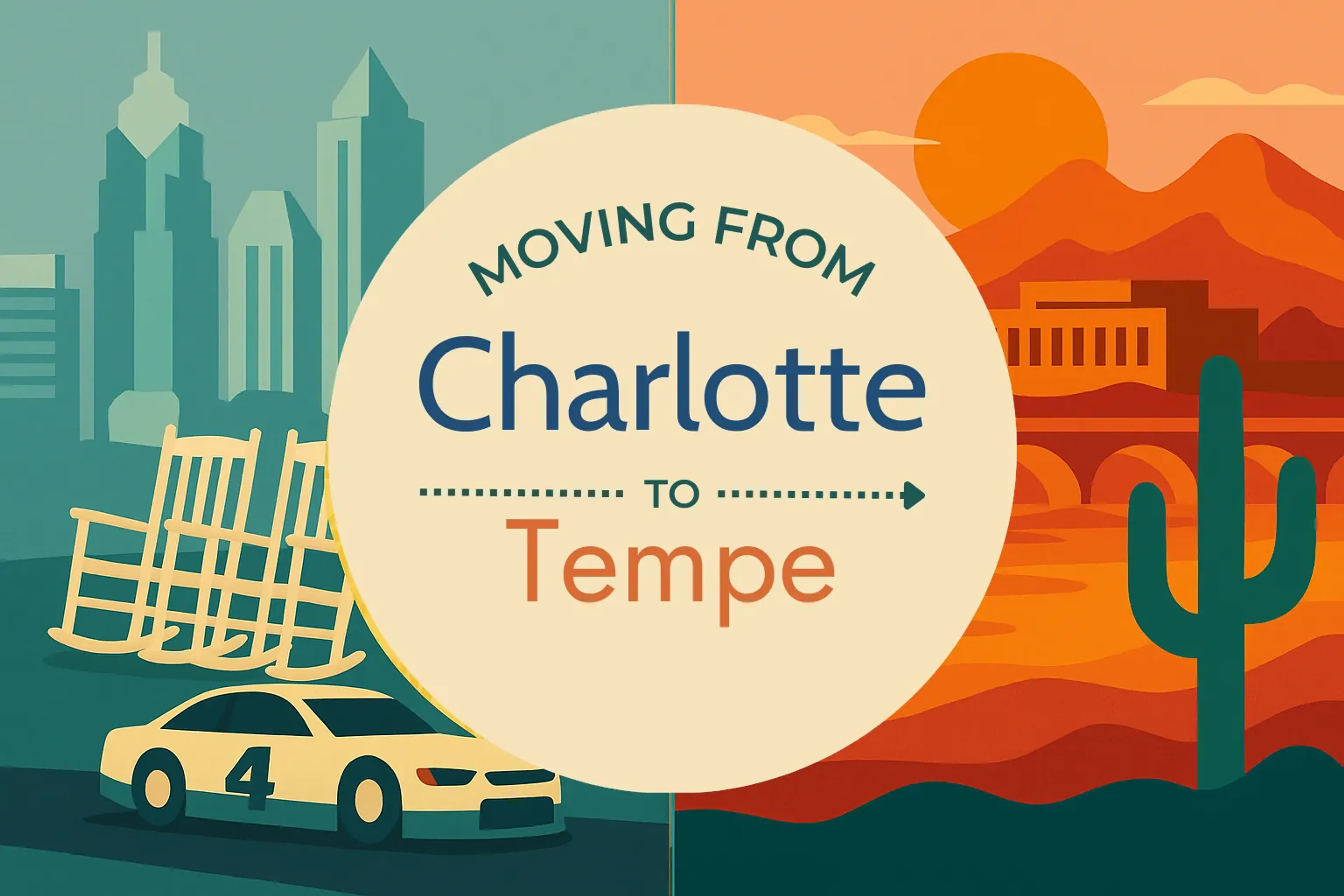 Side-by-side comparison of Charlotte to Tempe moving companies