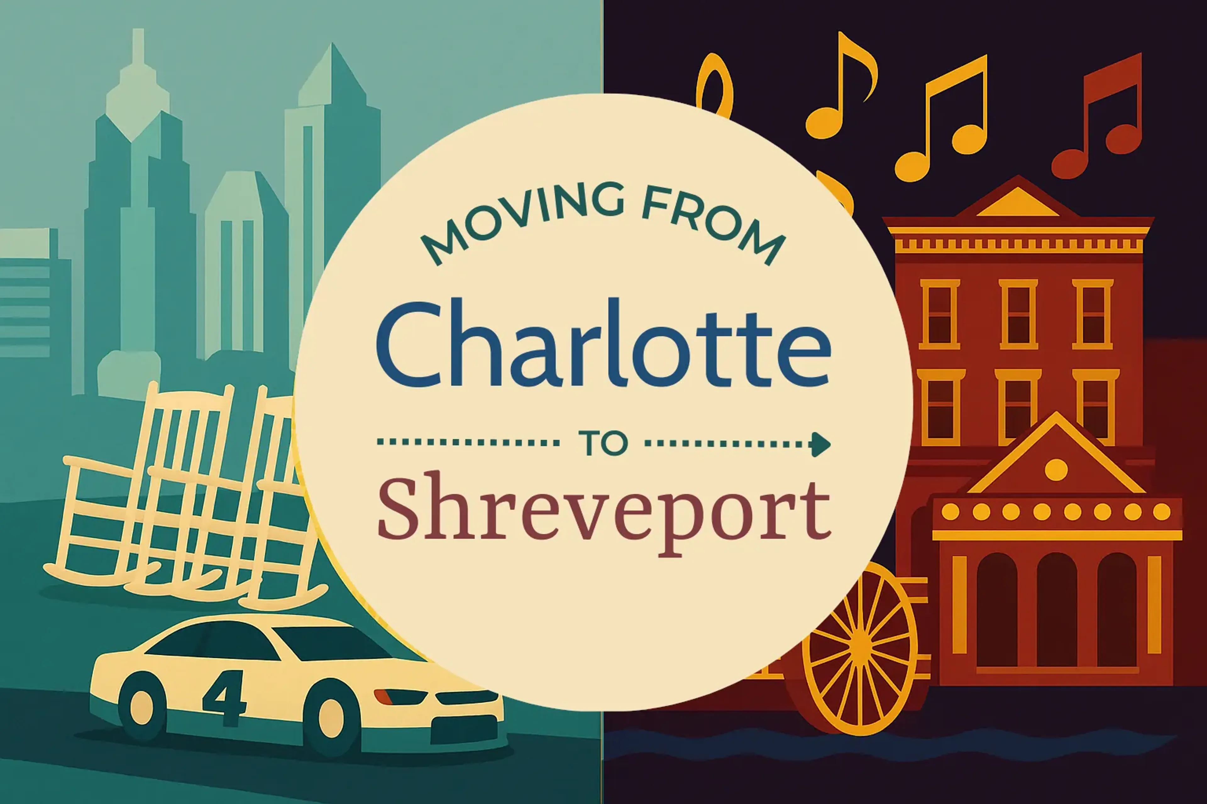 Side-by-side comparison of Charlotte to Shreveport moving companies