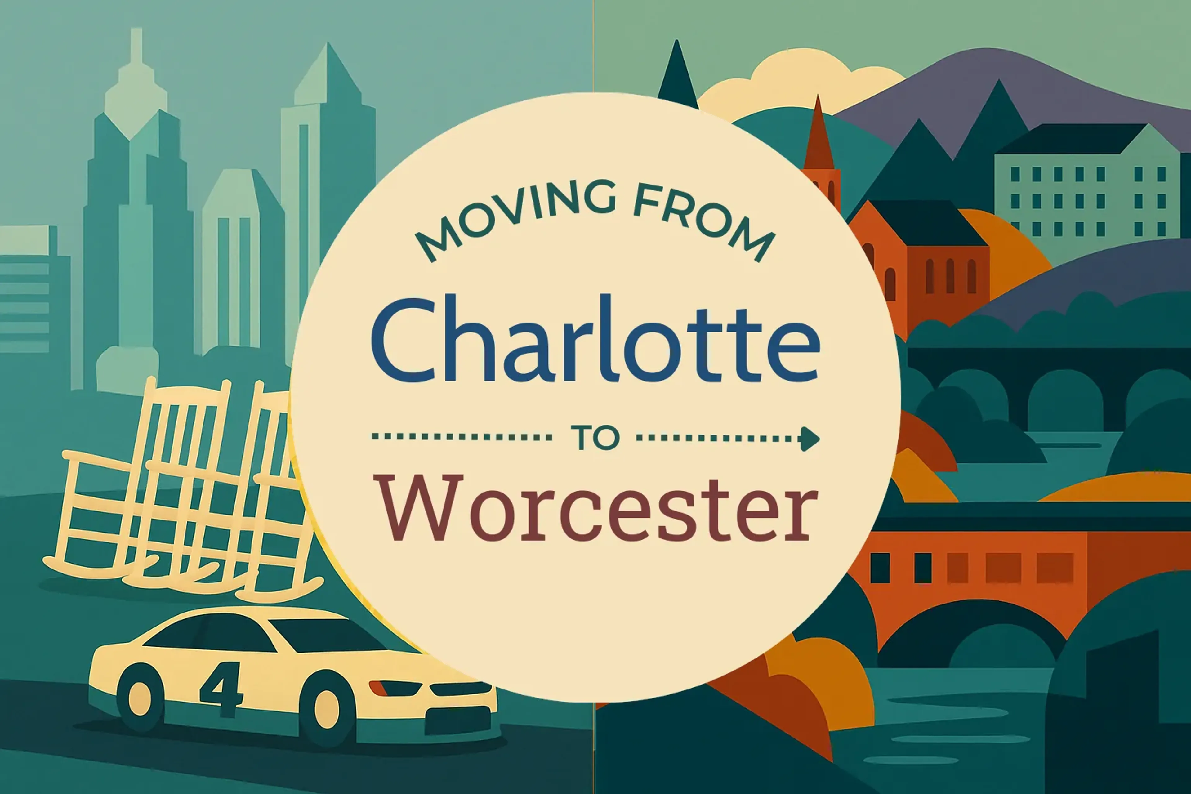 Side-by-side comparison of Charlotte to Worcester moving companies