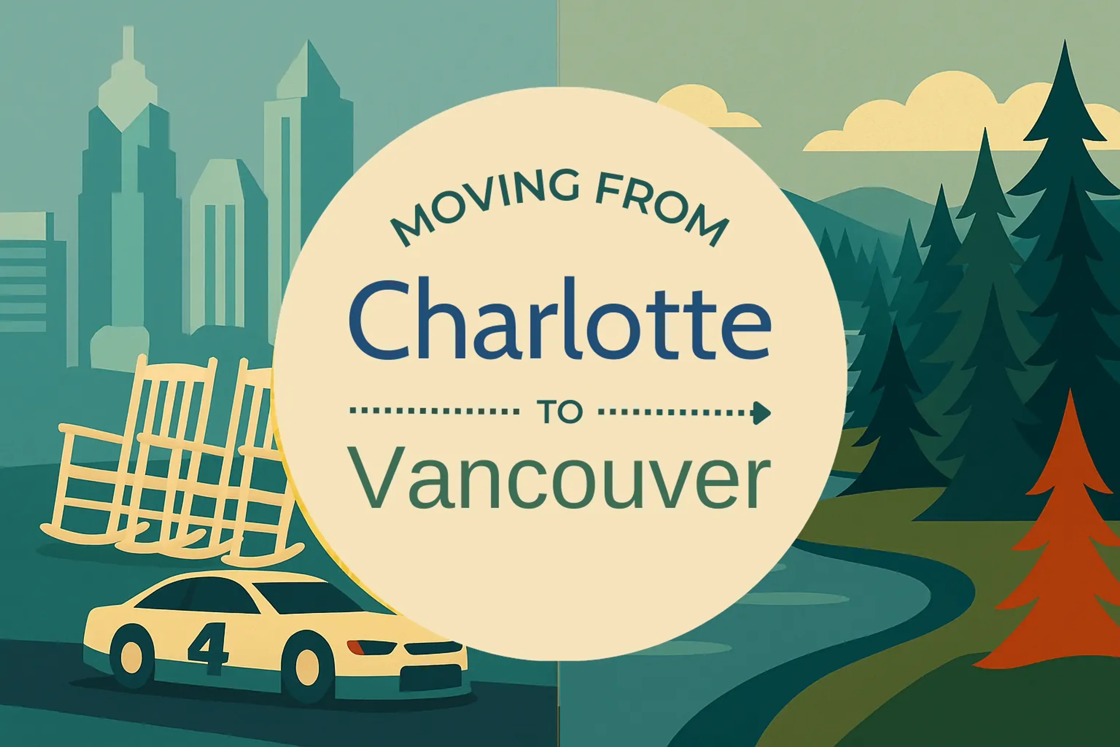 Side-by-side comparison of Charlotte to Vancouver moving companies