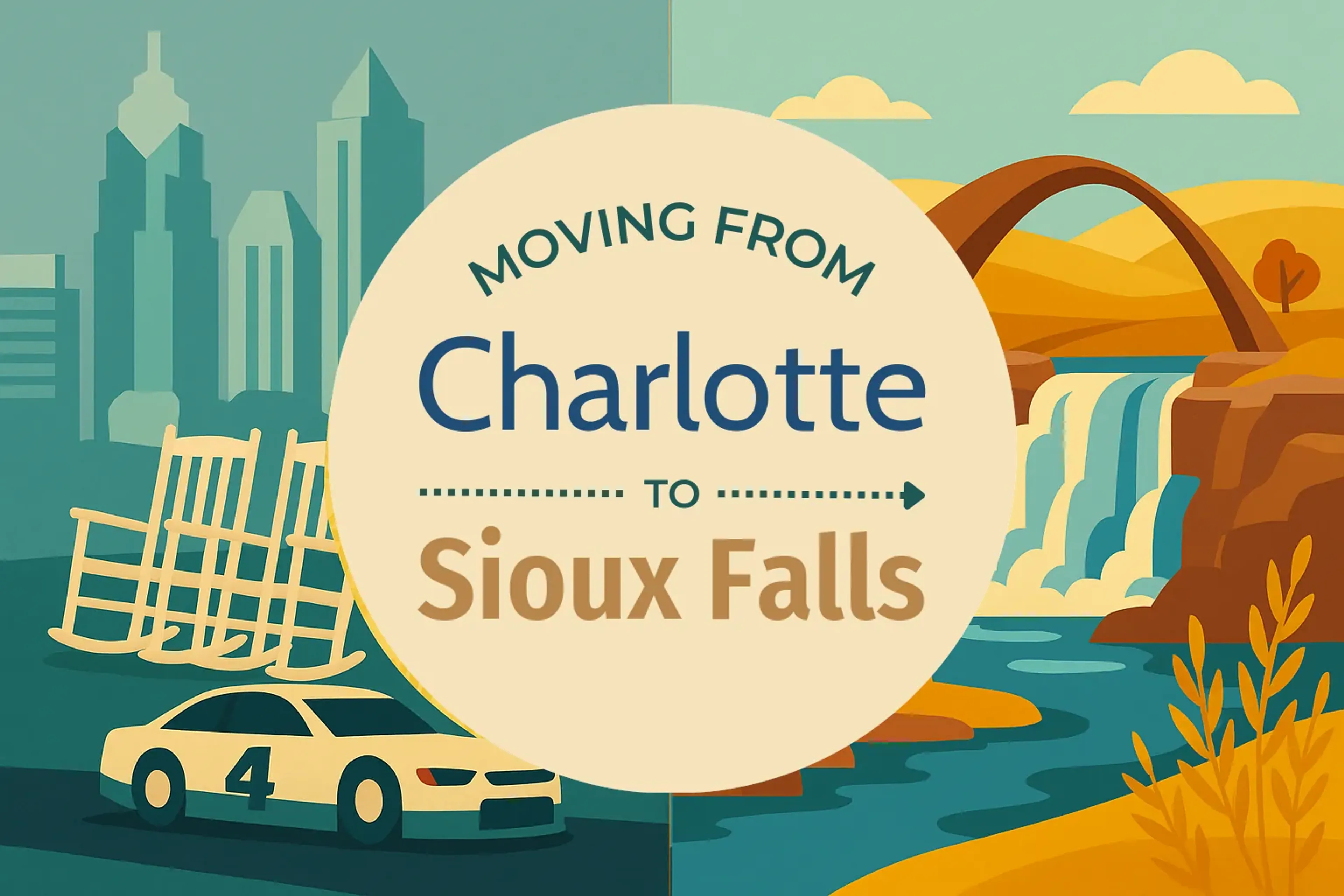 Side-by-side comparison of Charlotte to Sioux Falls moving companies
