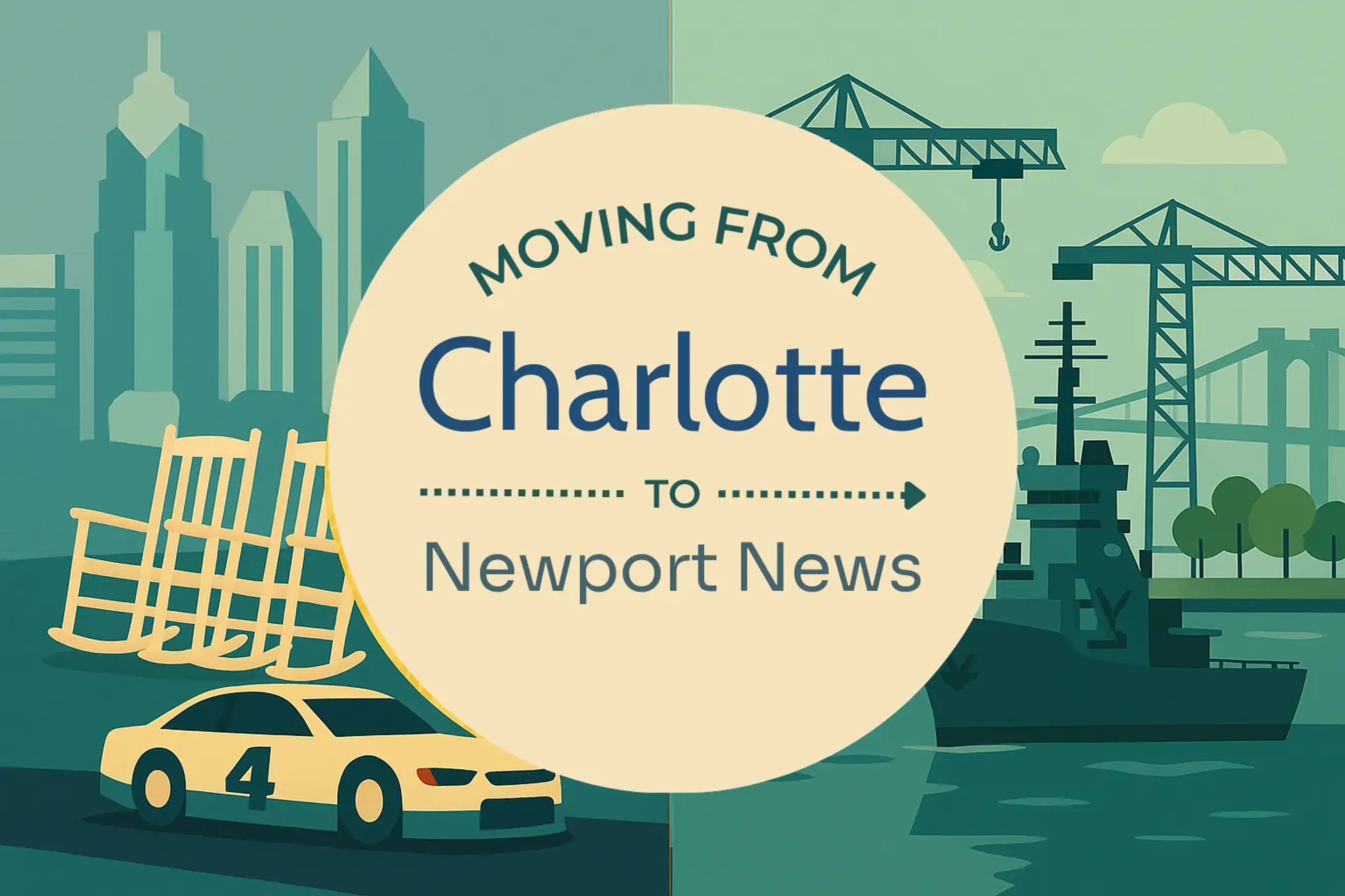 Side-by-side comparison of Charlotte to Newport News moving companies