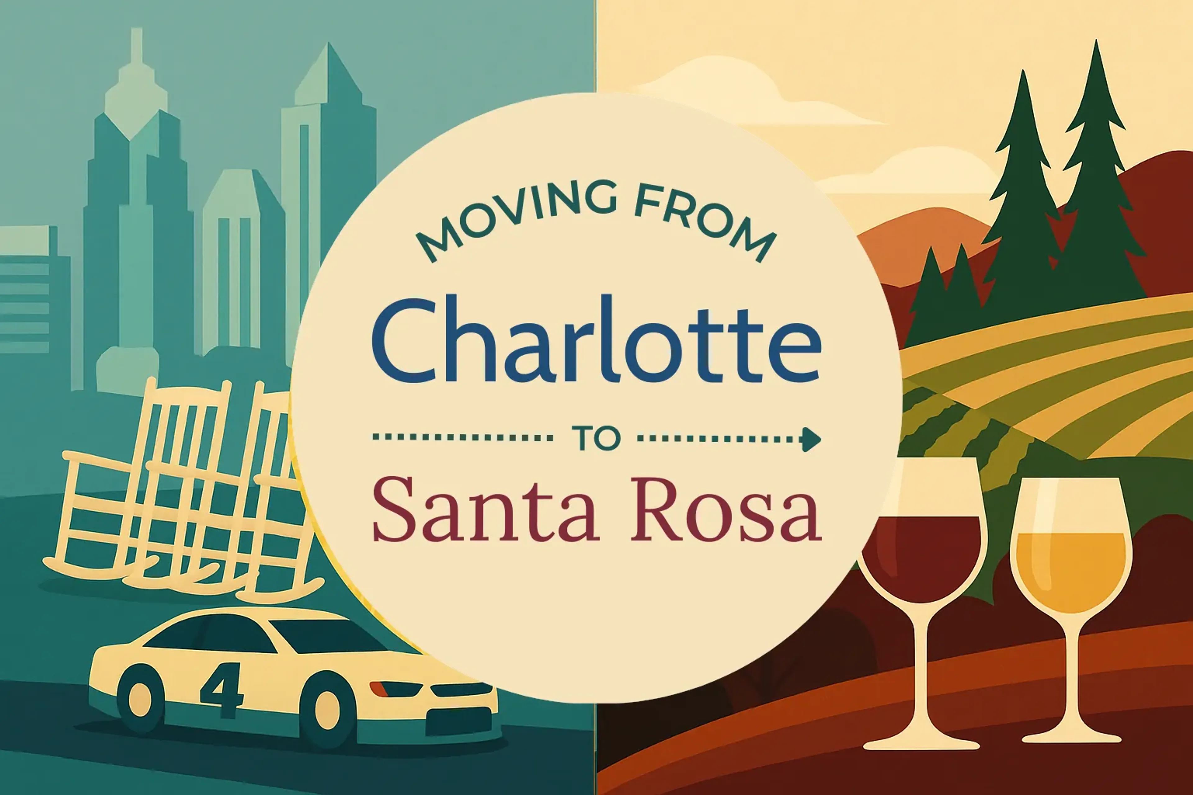 Side-by-side comparison of Charlotte to Santa Rosa moving companies