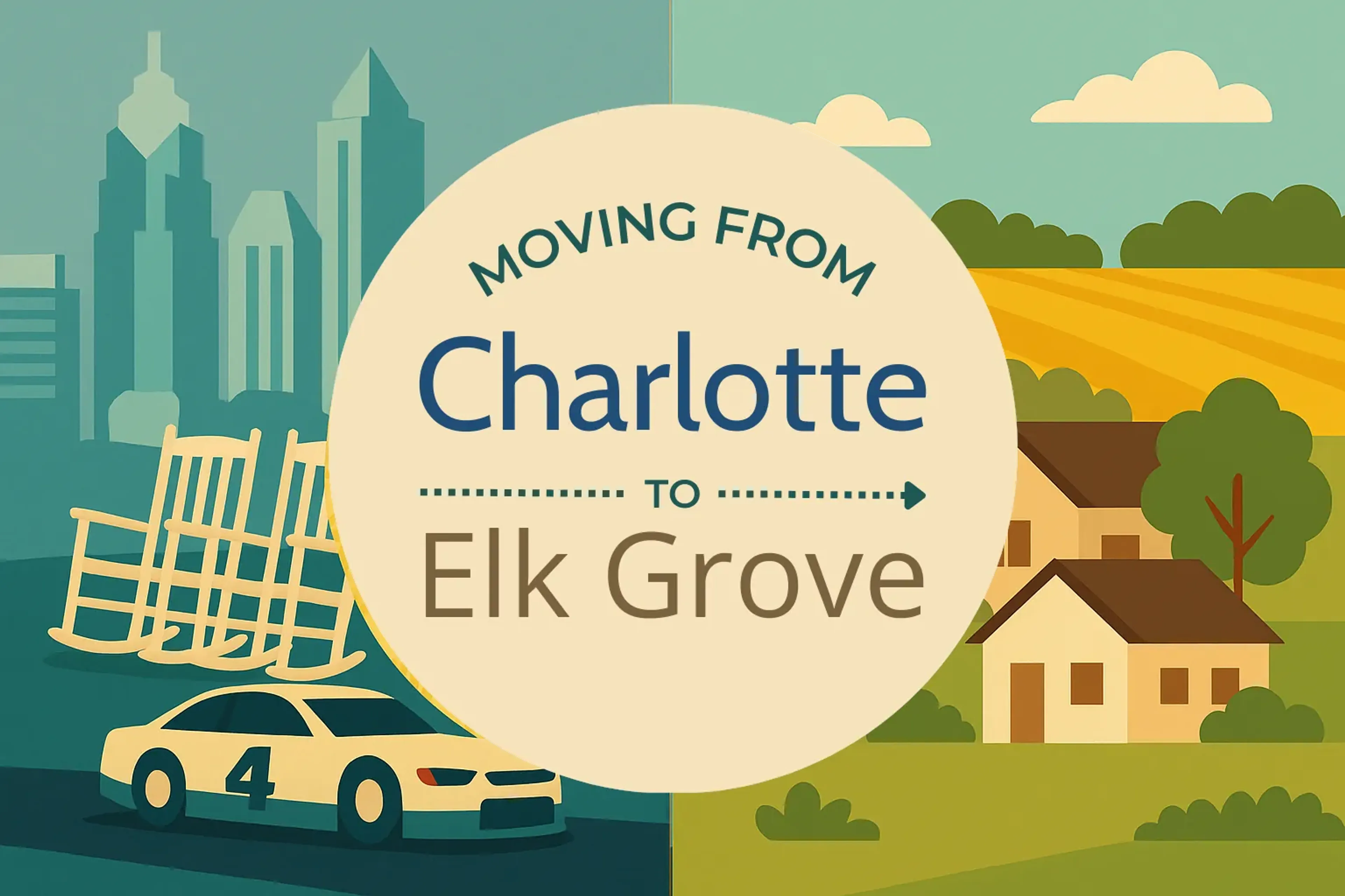 Side-by-side comparison of Charlotte to Elk Grove moving companies