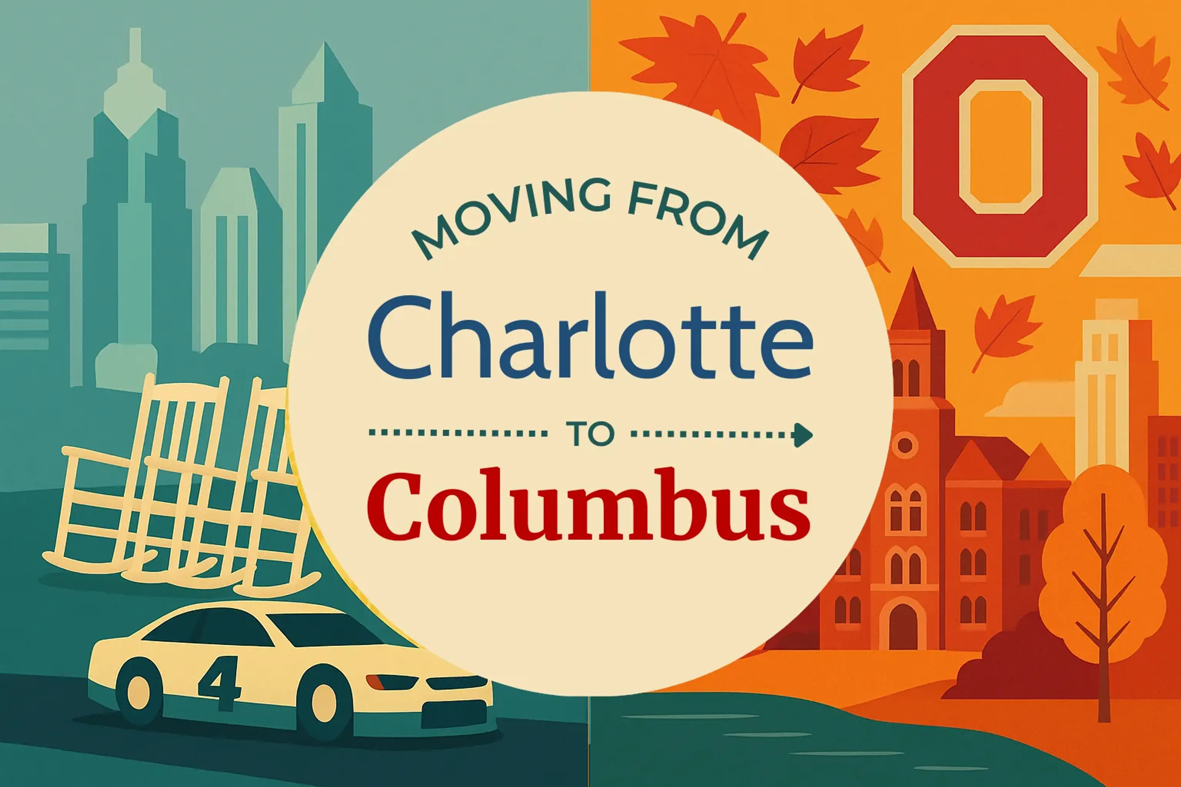 Side-by-side comparison of Charlotte to Columbus moving companies