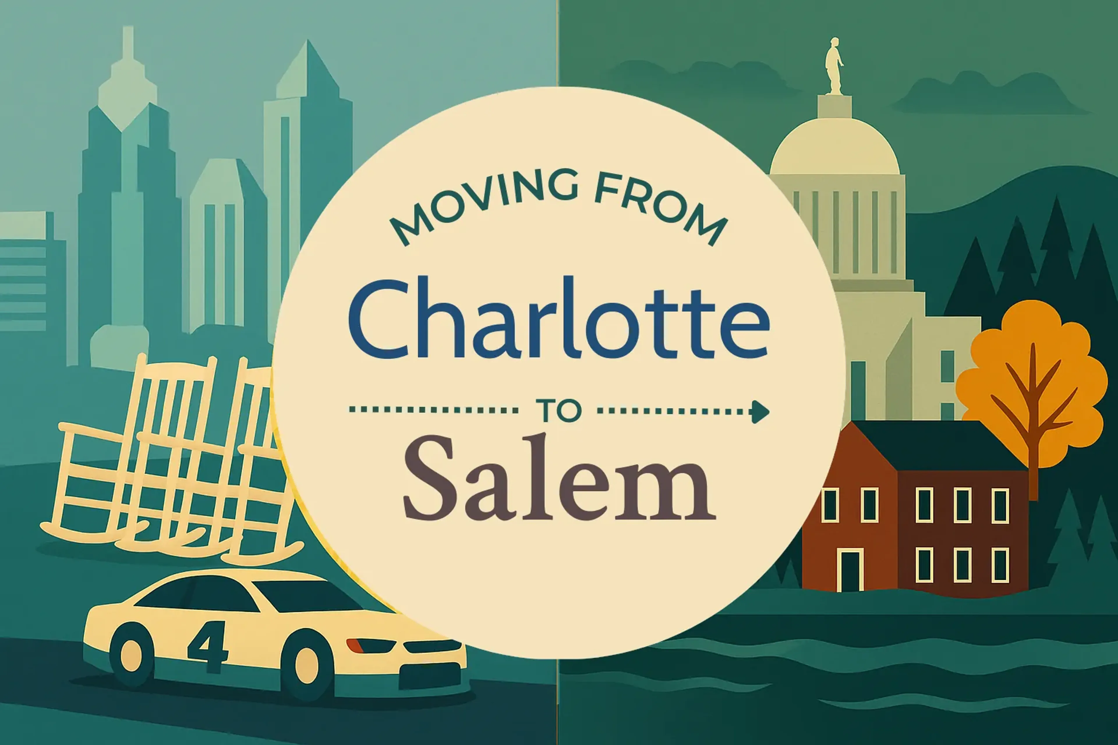 Side-by-side comparison of Charlotte to Salem moving companies